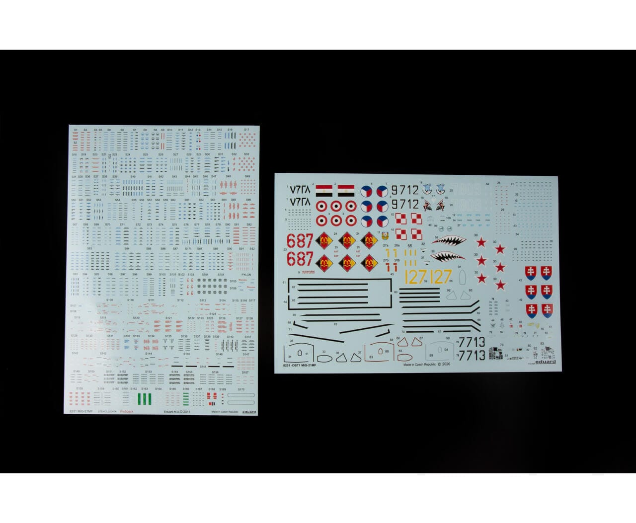 400 - Eduard - 8231 - Mikoyan-Gurevich MiG-21MF Fishbed J - decals