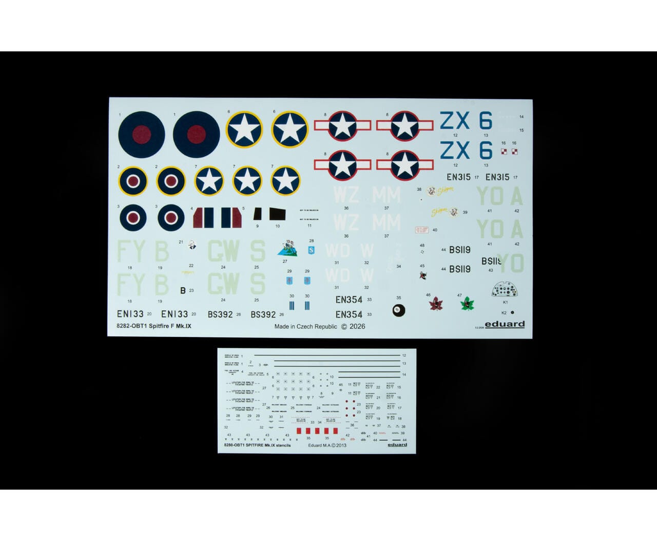 400 - Eduard - 8282 - Supermarine Spitfire Mk IX - decals
