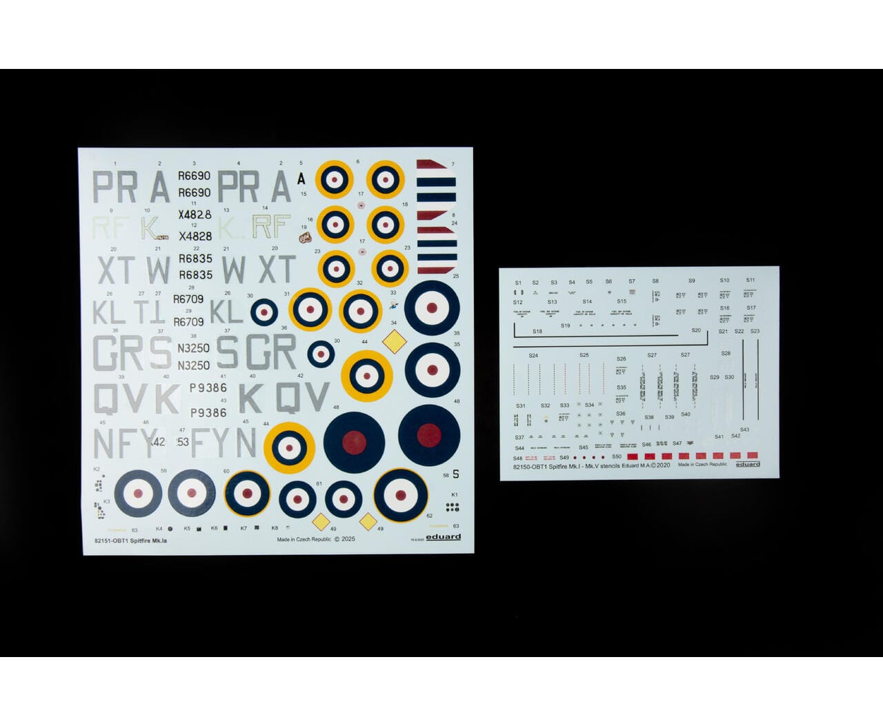 400 - Eduard - 82151 - Supermarine Spitfire Mk Ia - decals