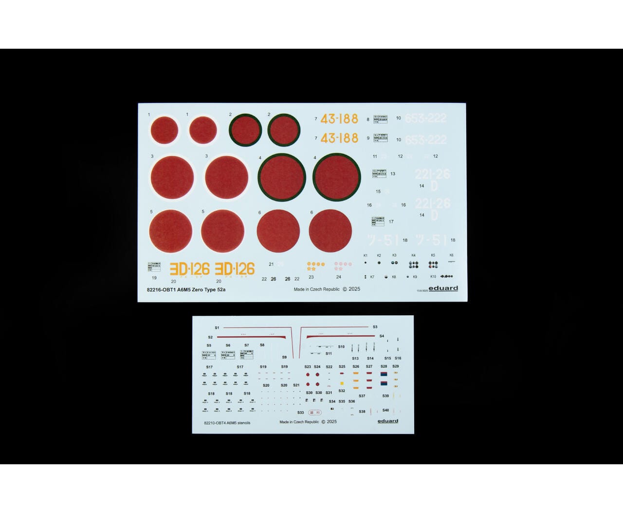 Eduard - 82216 - Mitsubishi A6M5a Zero Model 52 - photo-etched parts