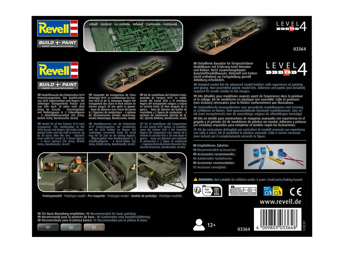 102 - Revell - 03364 - Diamond T M19 Tank Transporter - box rear