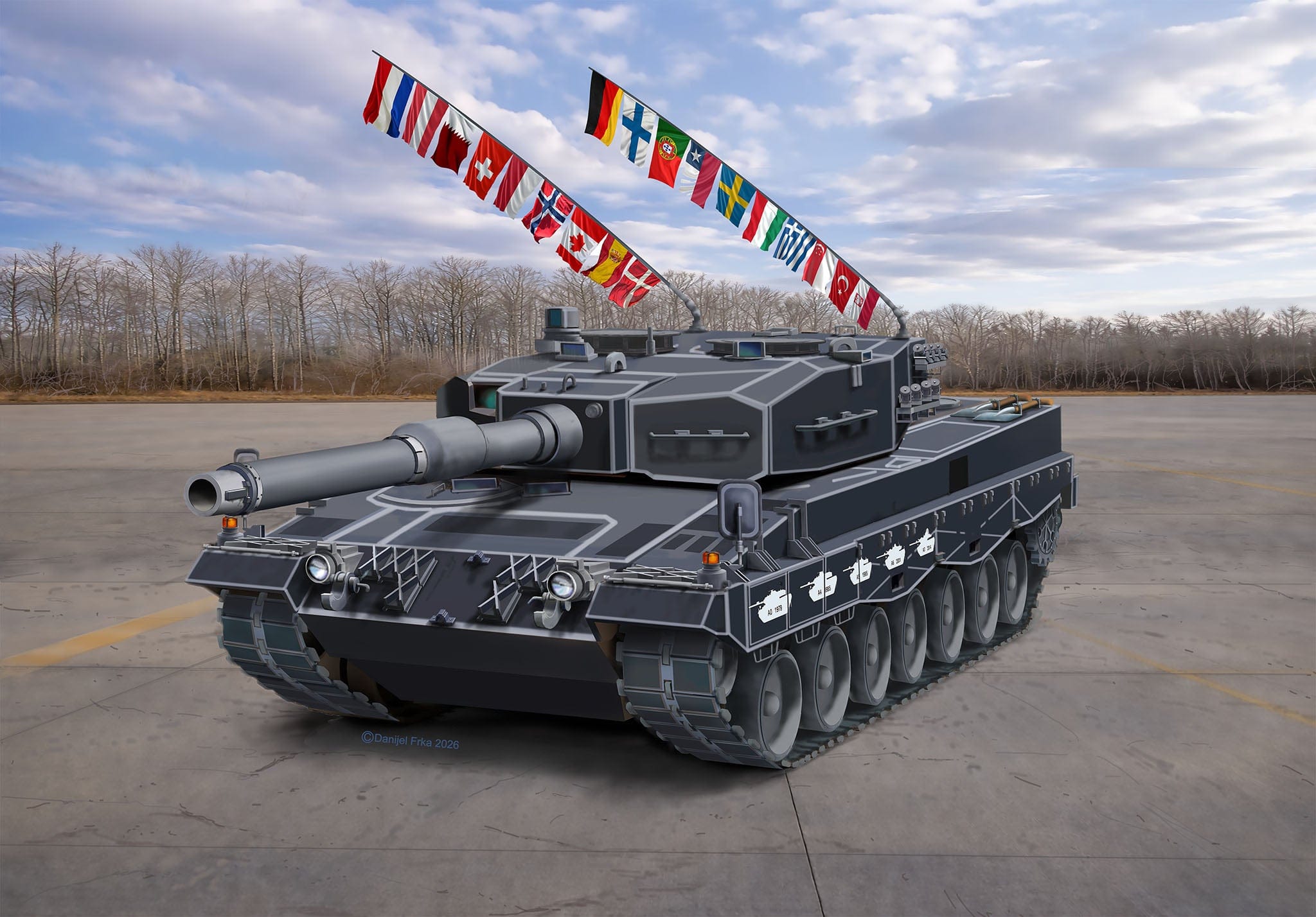 Revell - 03368 - Leopard 2A4 ‘40th Anniversary’ - painted model