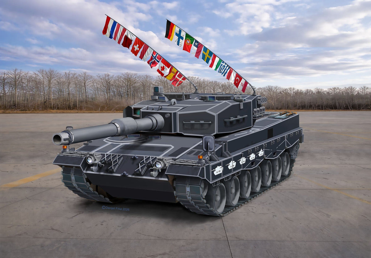 705 - Revell - 03368 - Leopard 2A4 ‘40th Anniversary’ - painted model