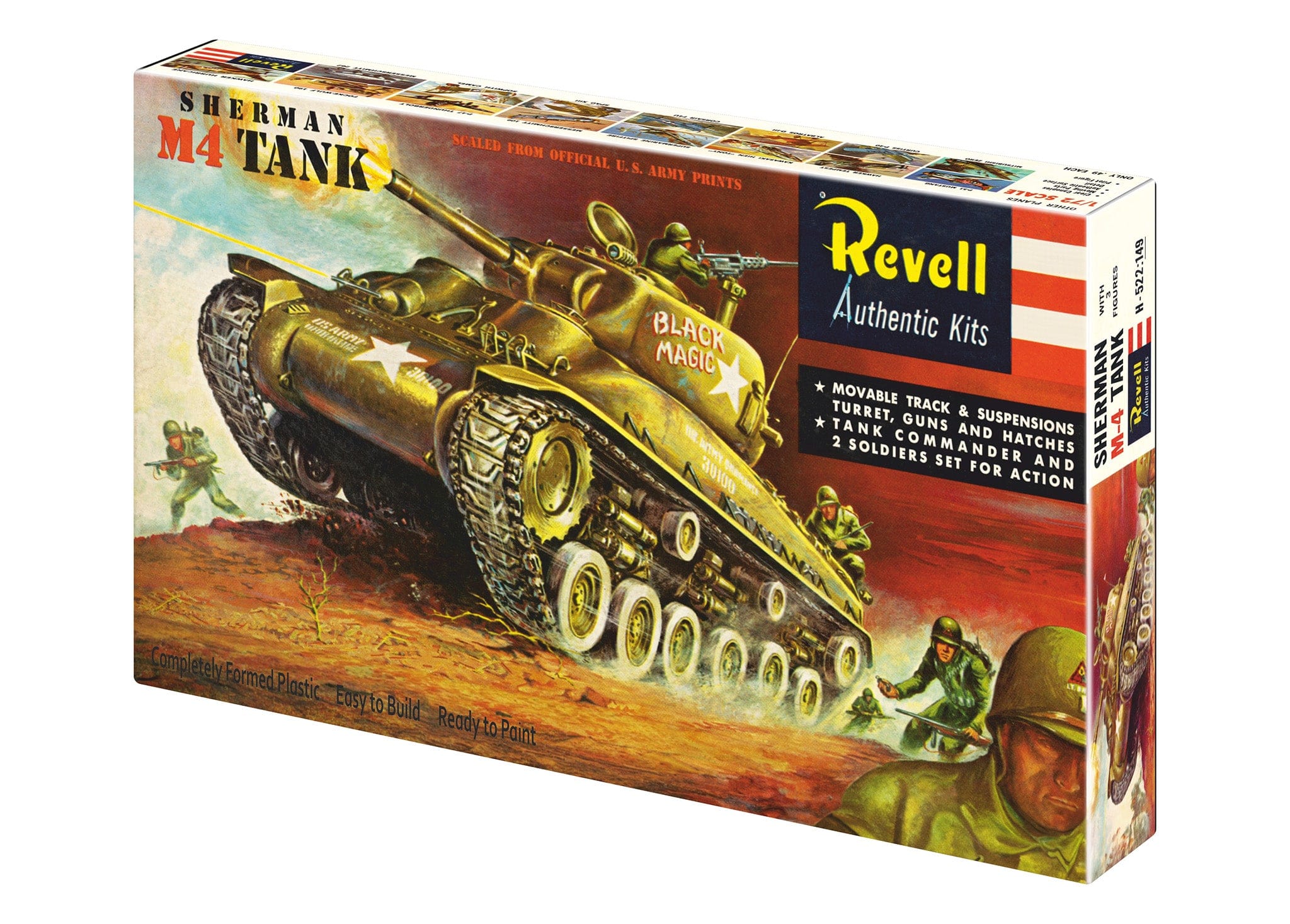 Revell - 03369 - M4 Sherman - box front right angle