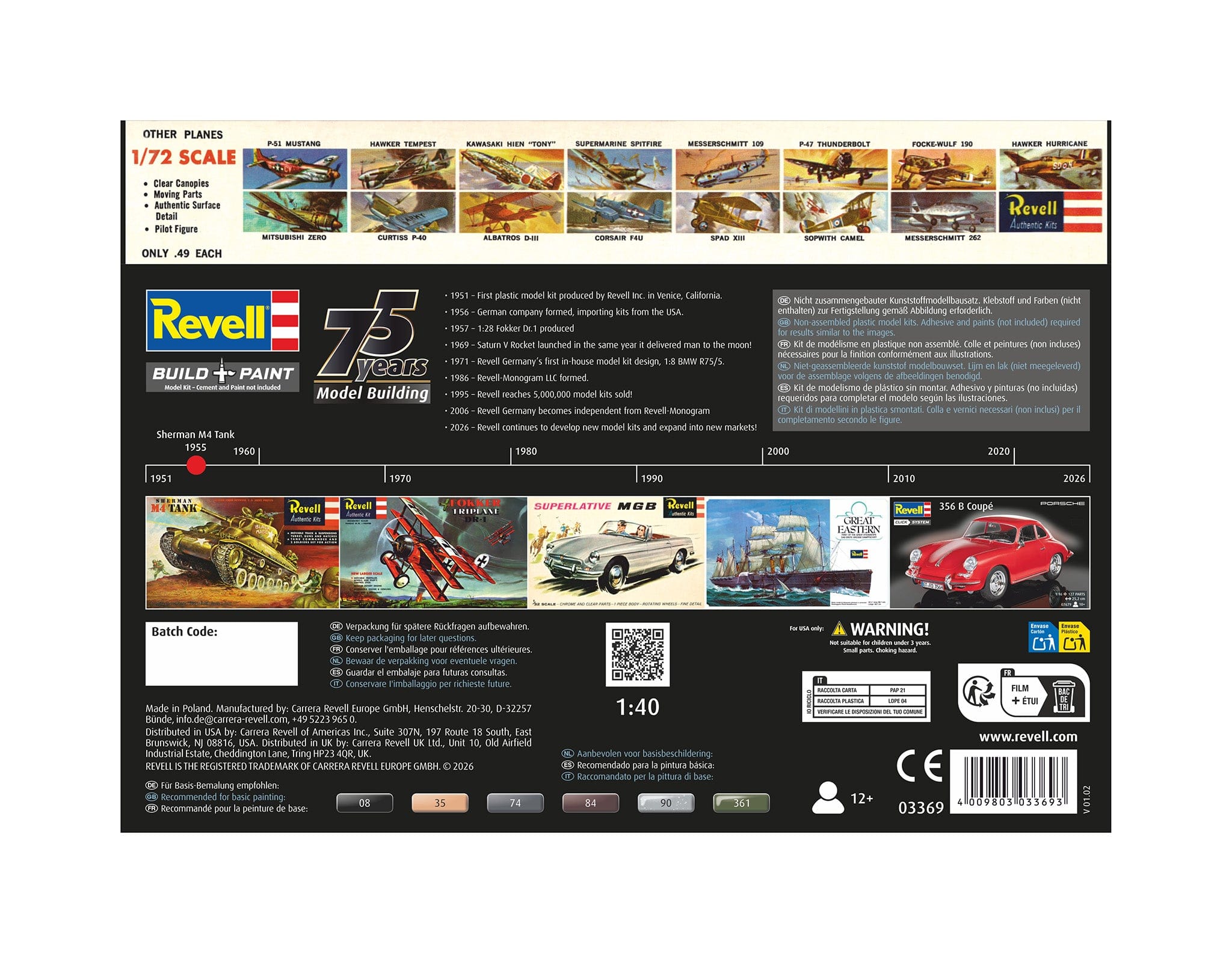 Revell - 03369 - M4 Sherman - box rear