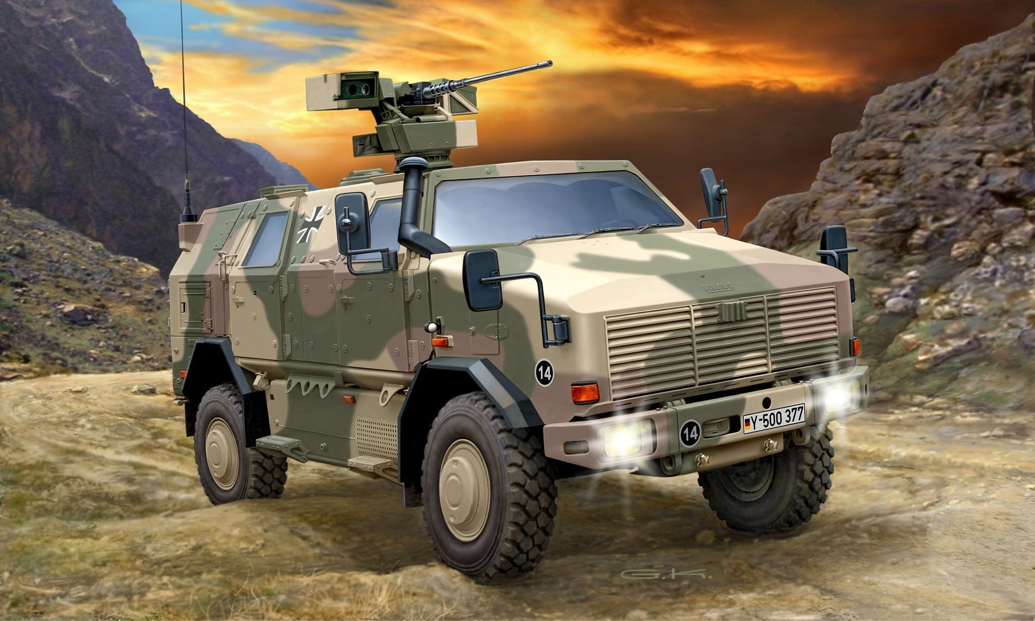Revell - 63370 - ATF Dingo 2 GE A3.3 PatSi [model set] - box art