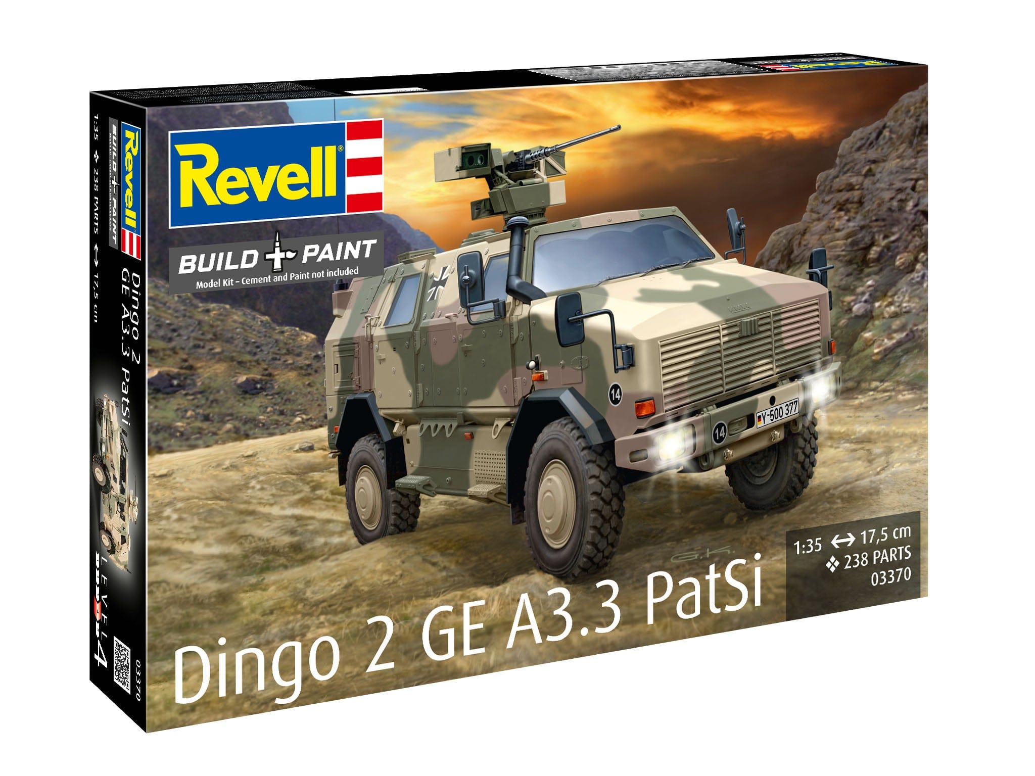 Revell - 03370 - ATF Dingo 2 GE A3.3 PatSi - box front right angle
