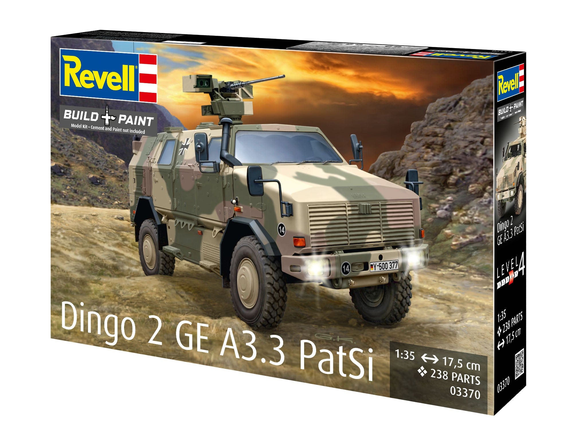 Revell - 03370 - ATF Dingo 2 GE A3.3 PatSi - box front left angle