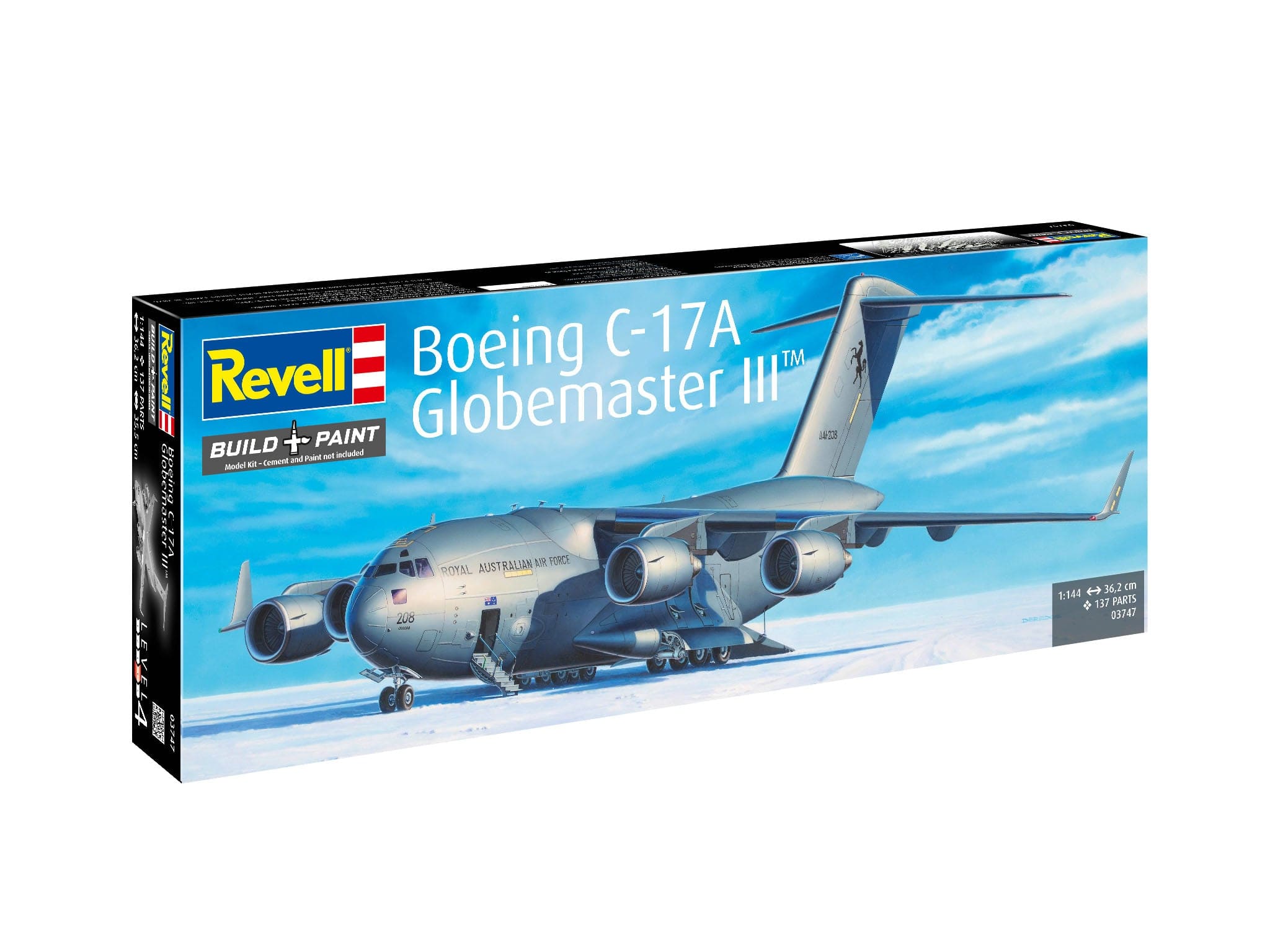 Revell - 03747 - Boeing C-17A Globemaster III - box front right angle