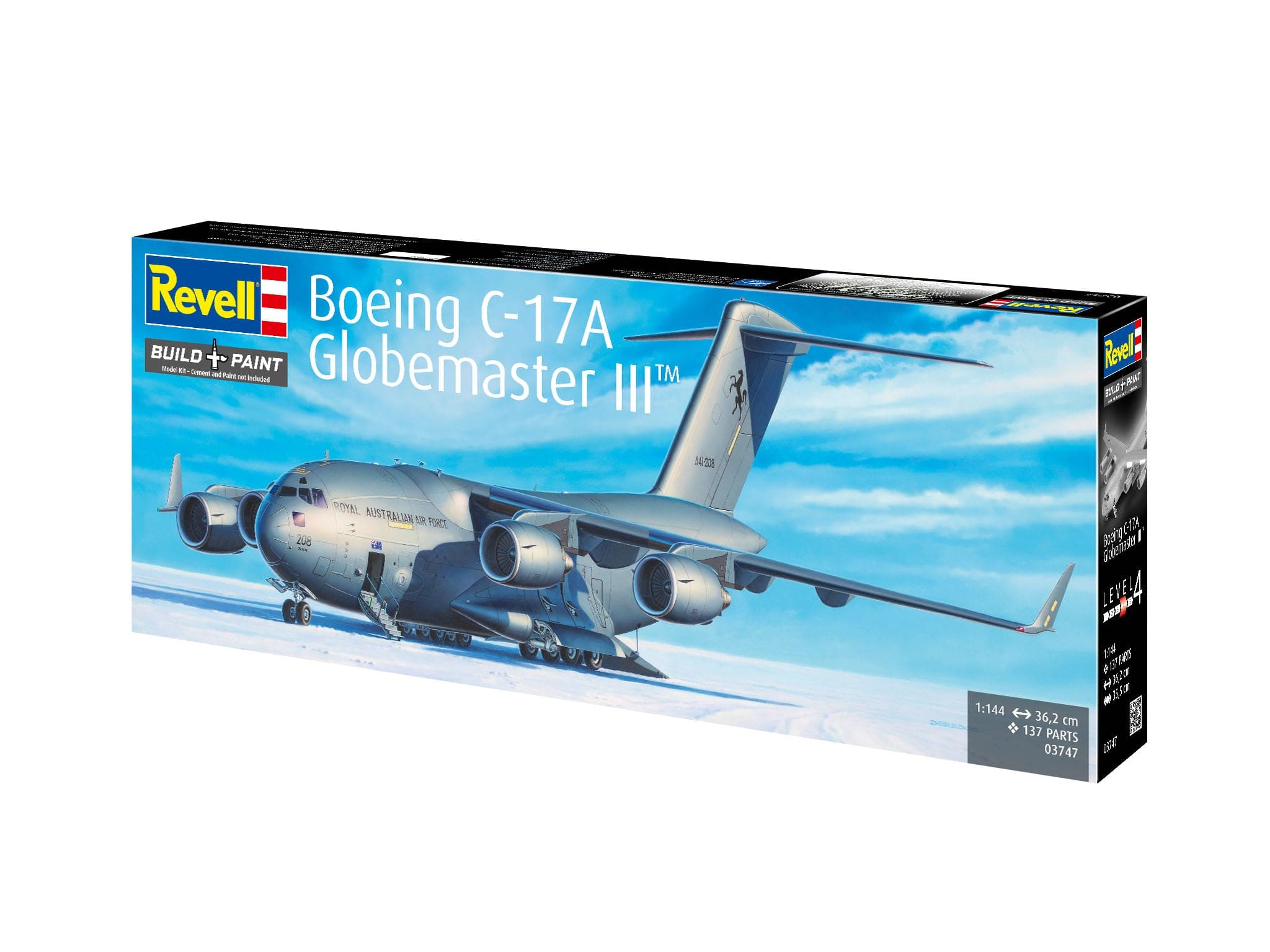 Revell - 03747 - Boeing C-17A Globemaster III - box front left angle