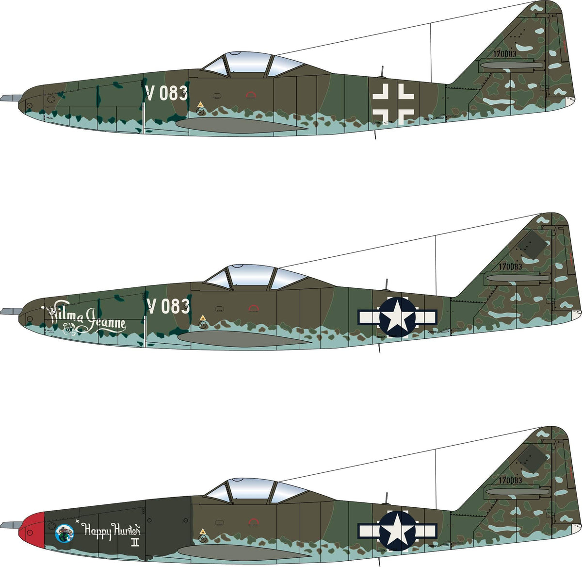 301 - Revell - 03749 - Messerschmitt Me 262 A-1a/U4 - paint schemes