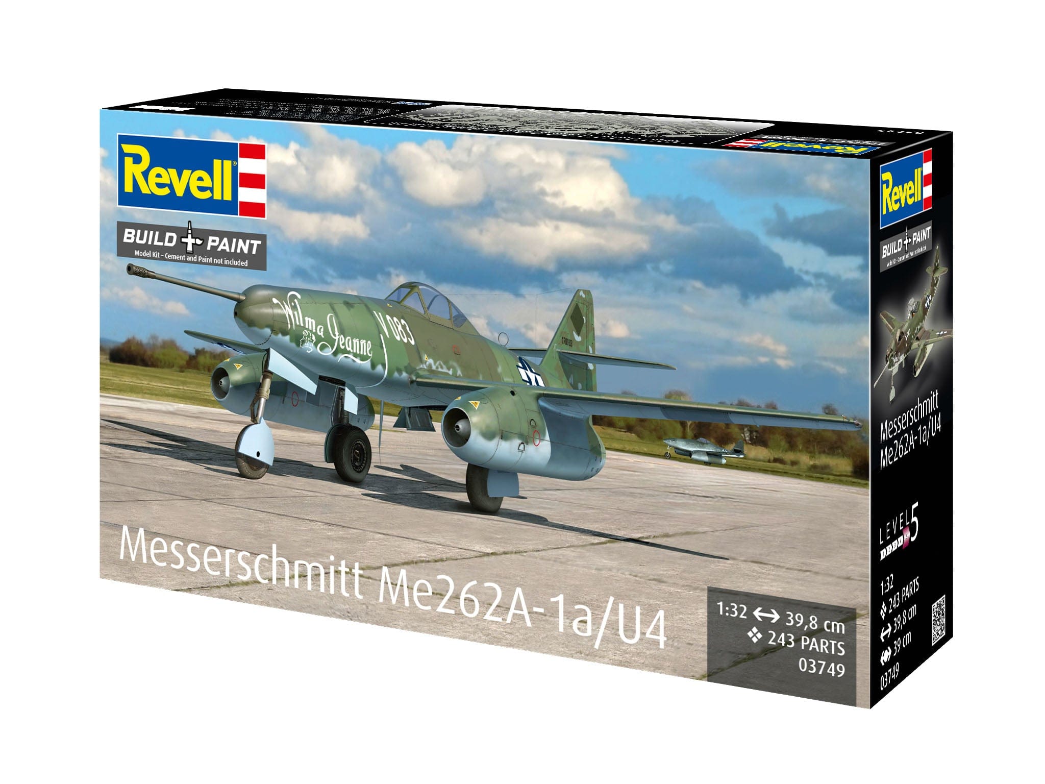 Revell - 03749 - Messerschmitt Me 262 A-1a/U4 - box front right angle