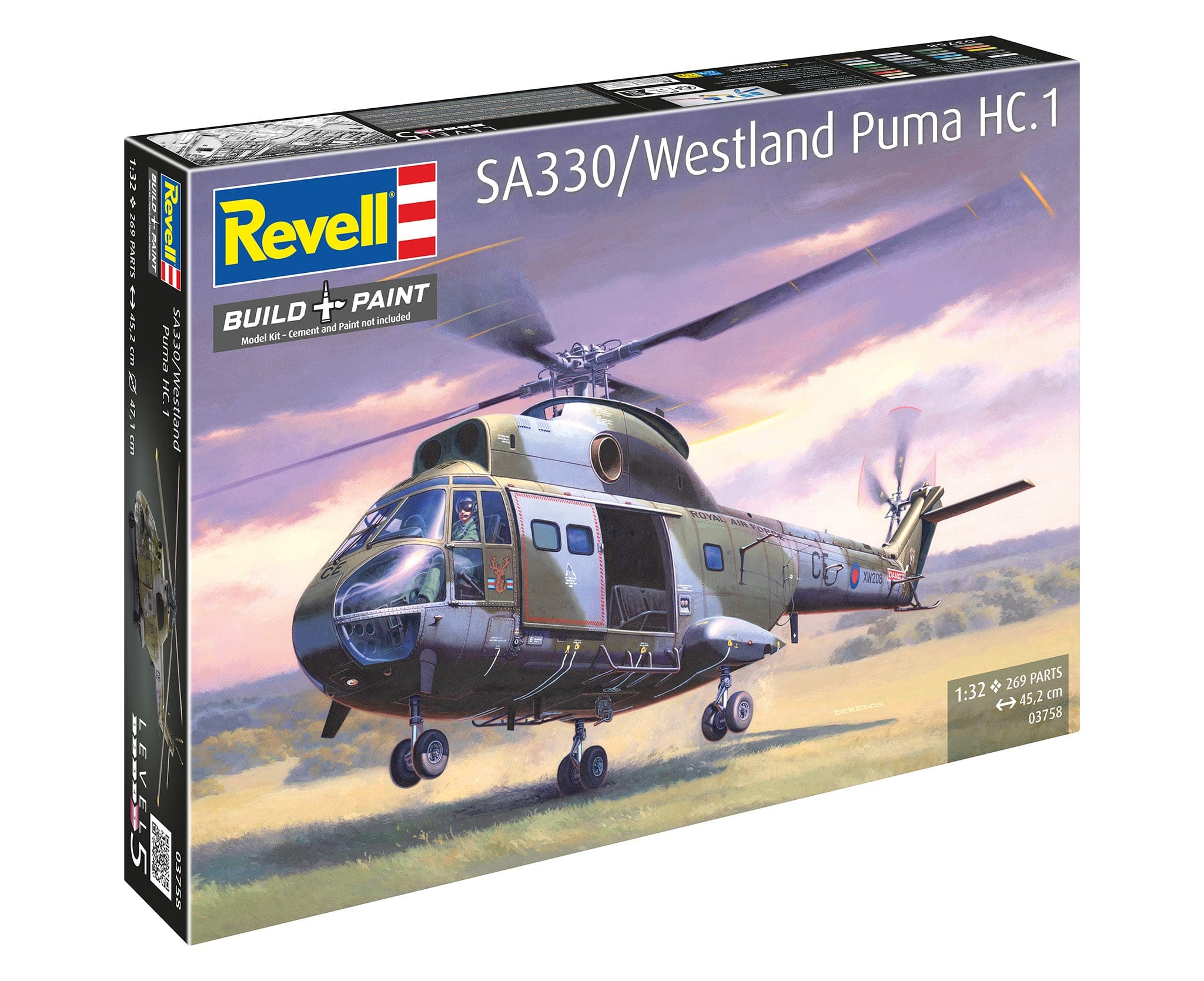 Revell - 03758 - Aérospatiale SA 330 / Westland Puma HC.1 - box rear