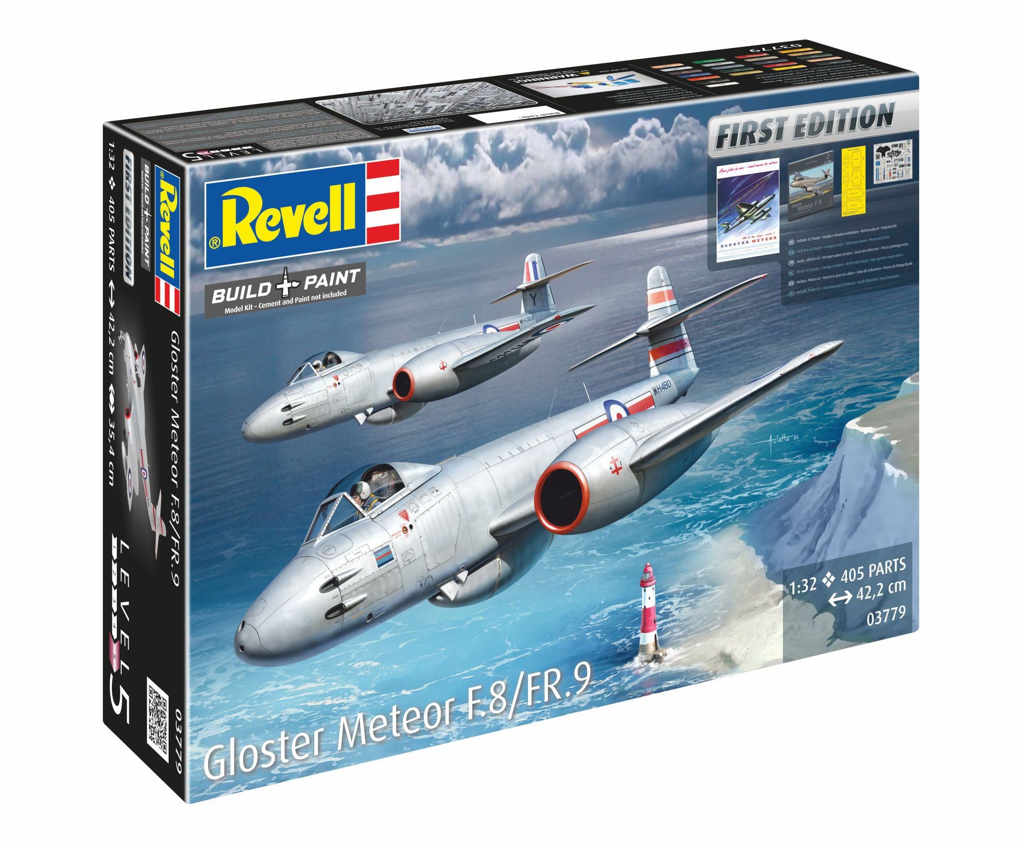 Revell - 03779 - Gloster Meteor F.8 / FR.9 - box front right angle