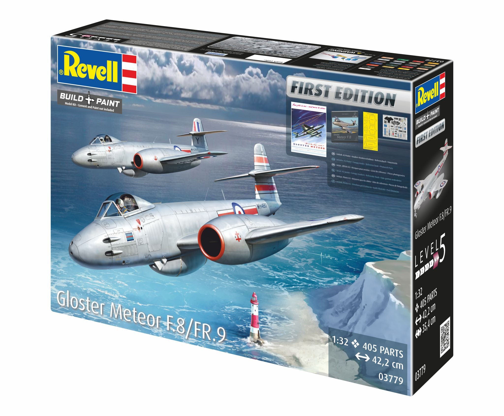Revell - 03779 - Gloster Meteor F.8 / FR.9 - box front left angle