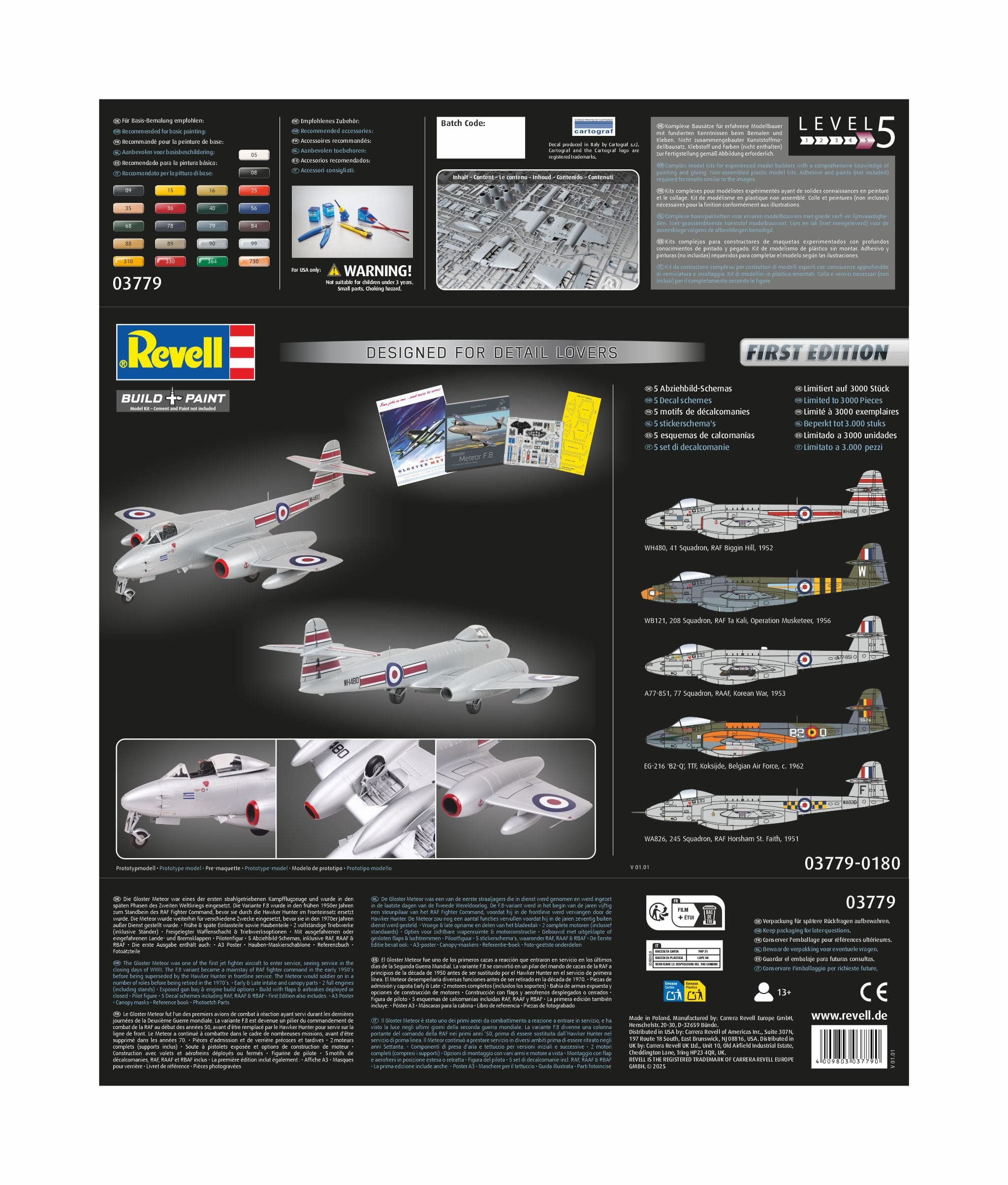 Revell - 03779 - Gloster Meteor F.8 / FR.9 - box rear