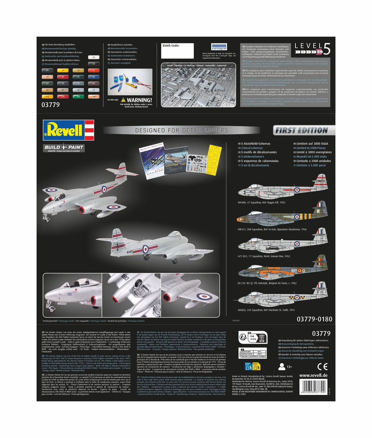 101 - Revell - 03779 - Gloster Meteor F.8 / FR.9 - box rear