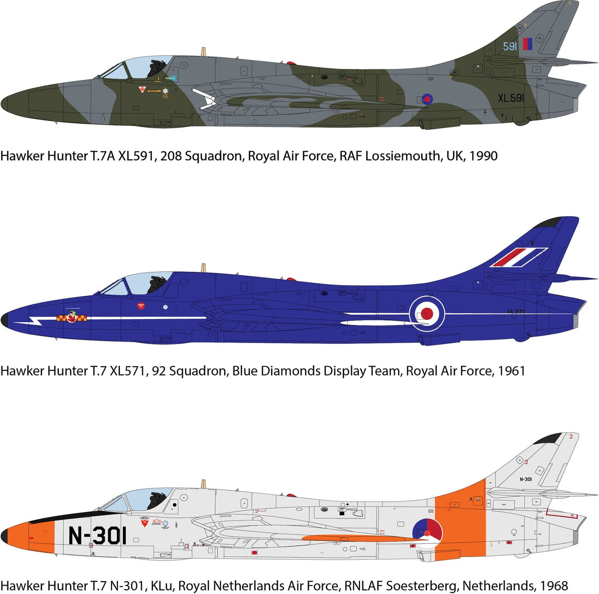 705 - Revell - 03786 - Hawker Hunter T.7 / T.7a - painted model