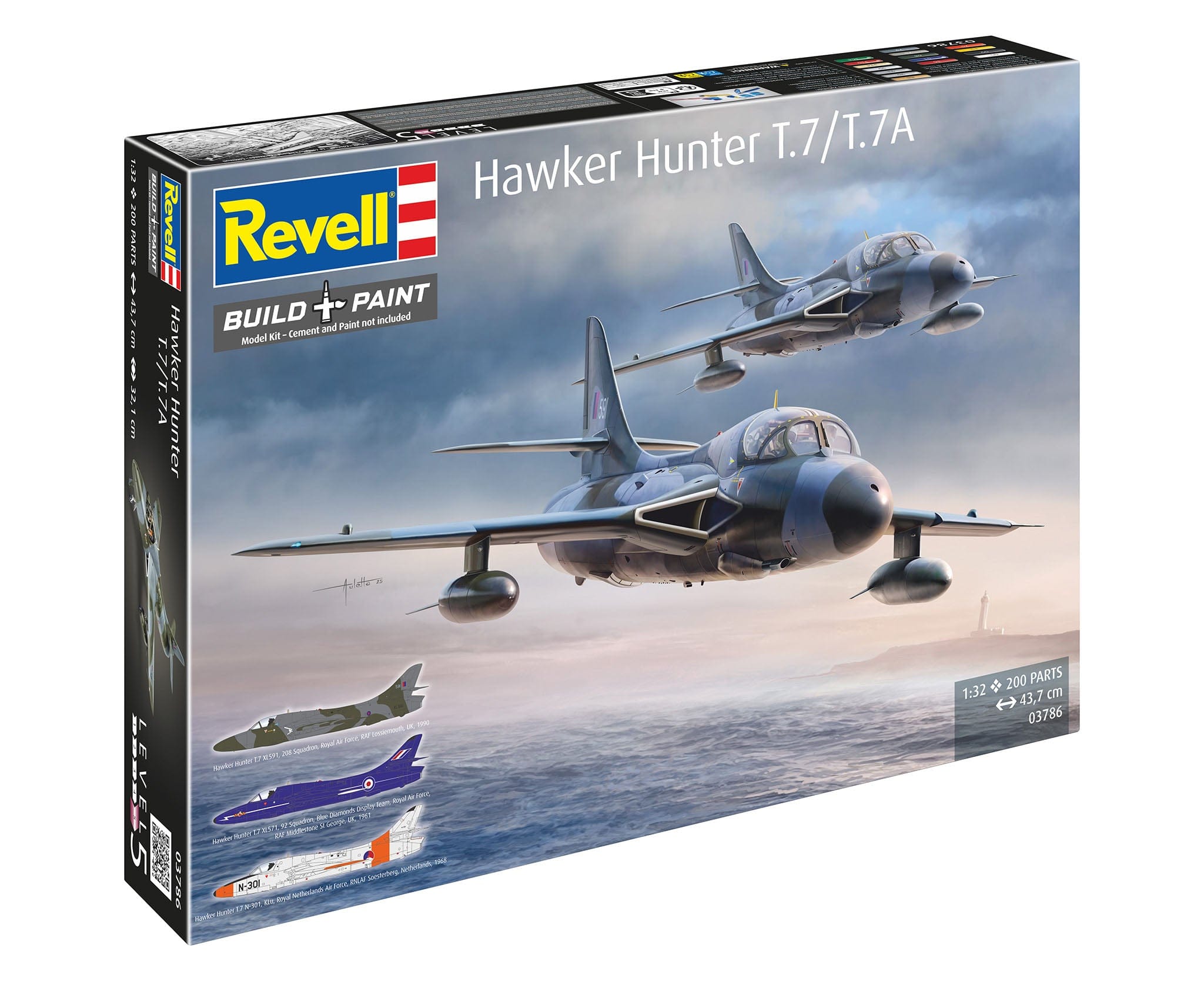 Revell - 03786 - Hawker Hunter T.7 / T.7a - box front right angle