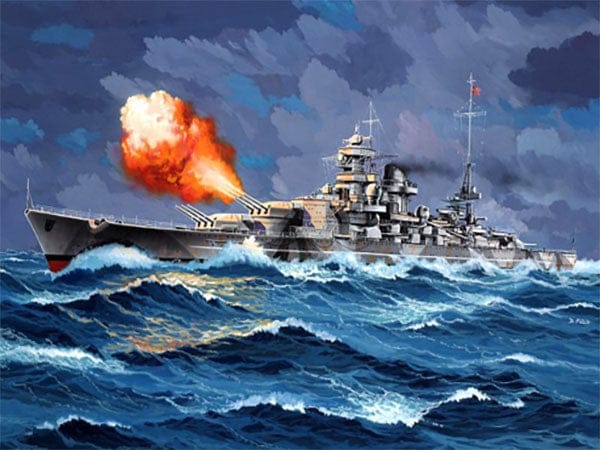 700 - Revell - 05181 - Gneisenau - painted model
