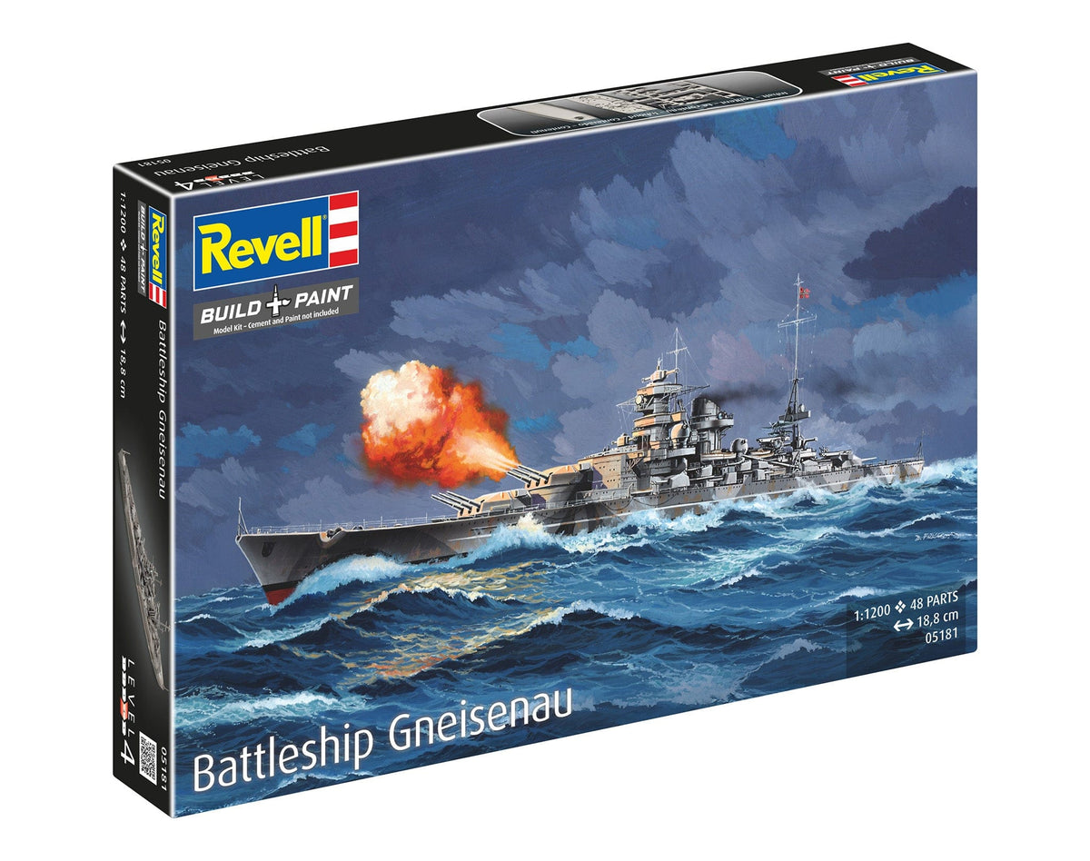 100 - Revell - 05181 - Gneisenau - box front right angle
