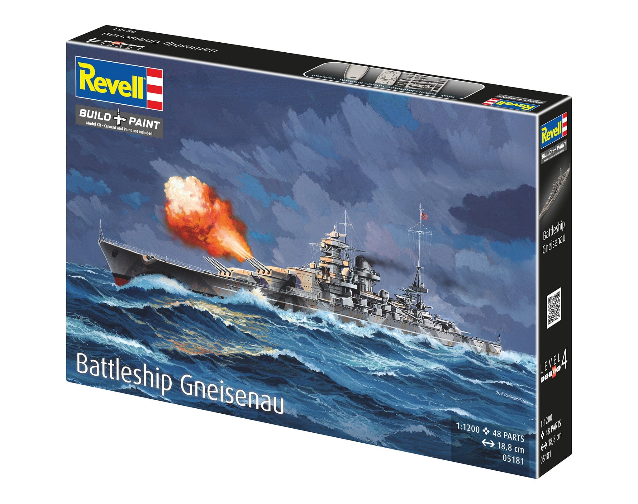 Revell - 05181 - Gneisenau - box front left angle
