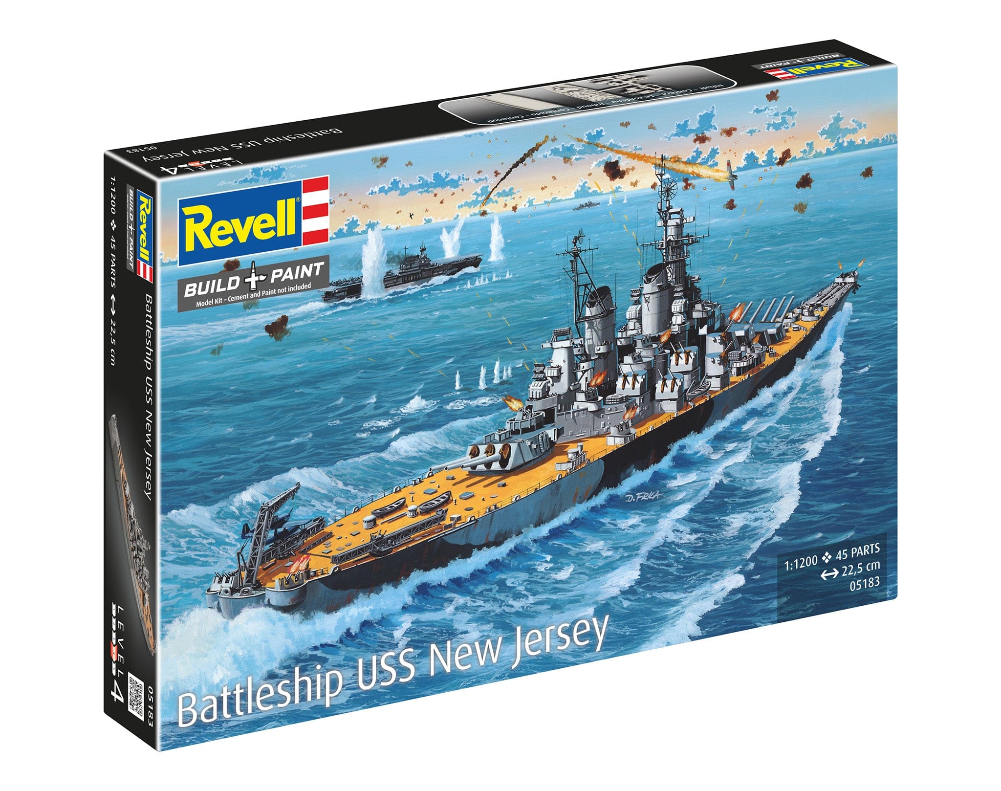 Revell - 05183 - USS New Jersey (BB-62) - box front right angle