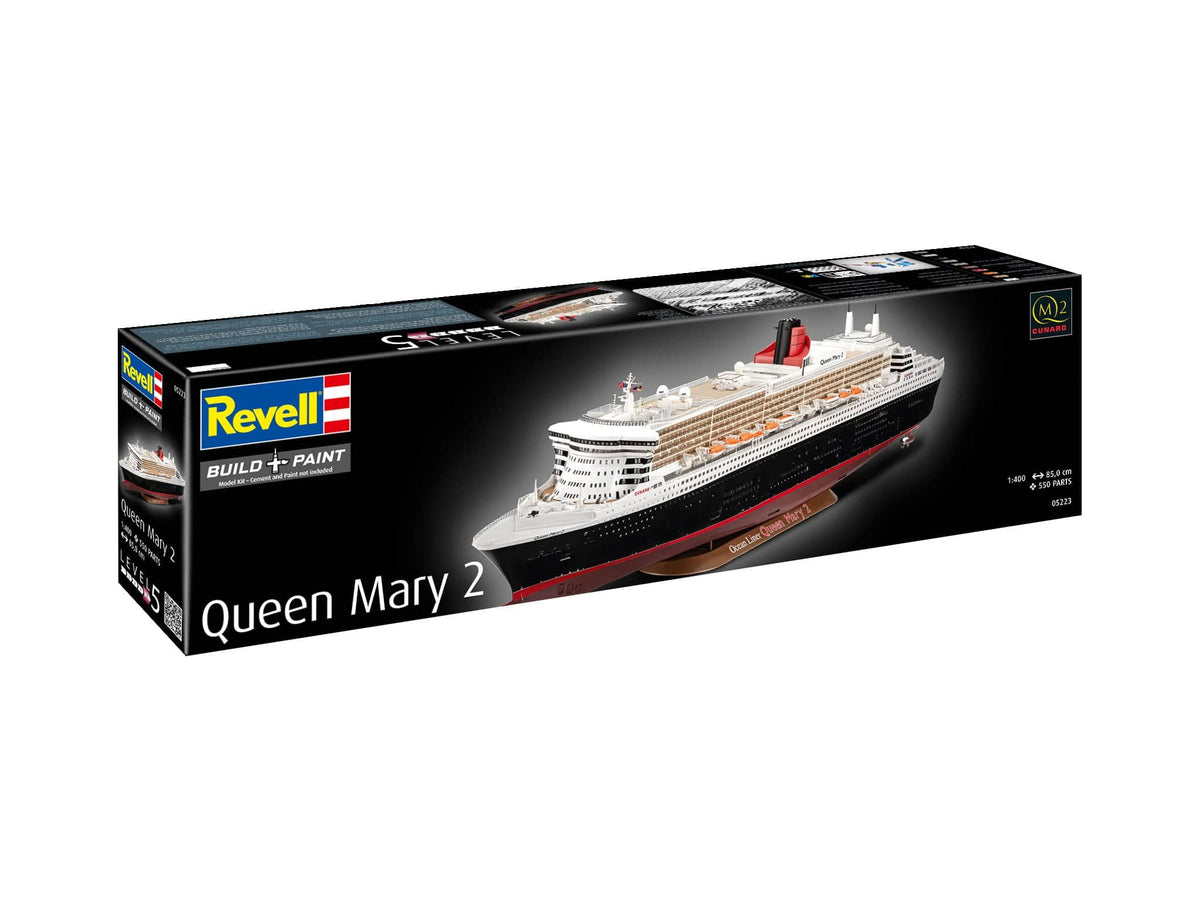 100 - Revell - 05223 - RMS Queen Mary 2 - box front right angle