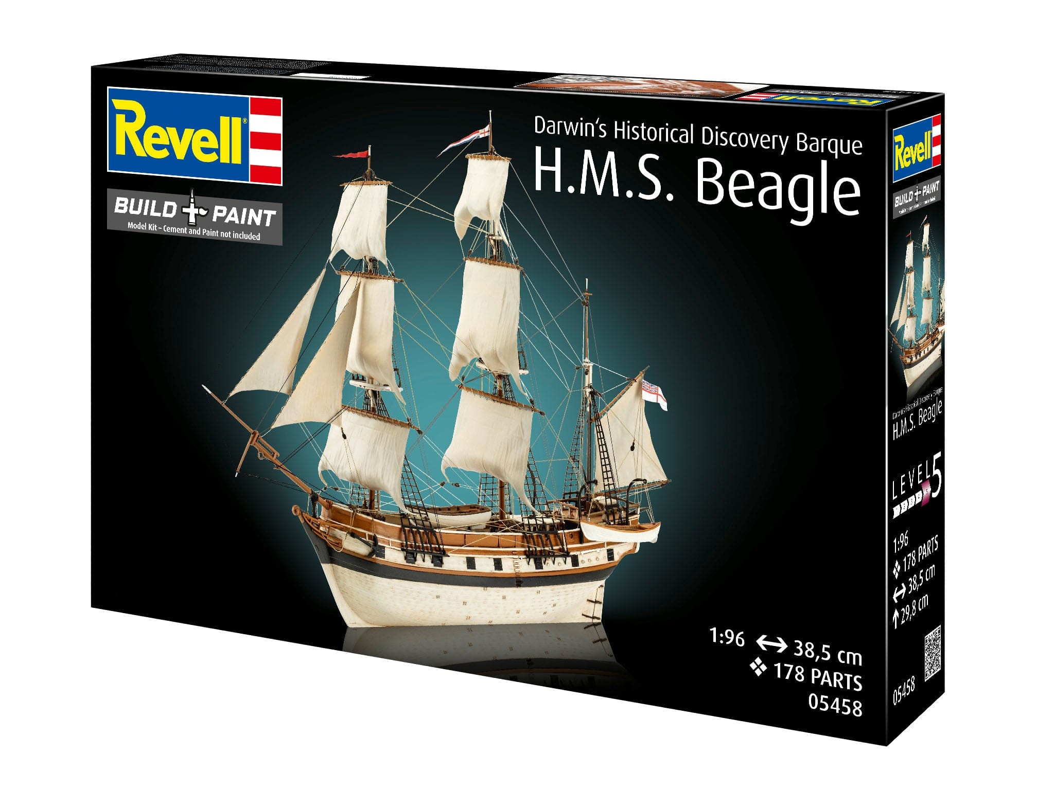 Revell - 05458 - HMS Beagle - box front left angle