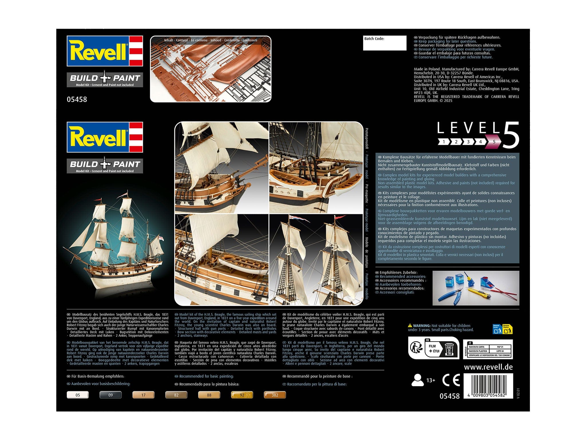 Revell - 05458 - HMS Beagle - box rear