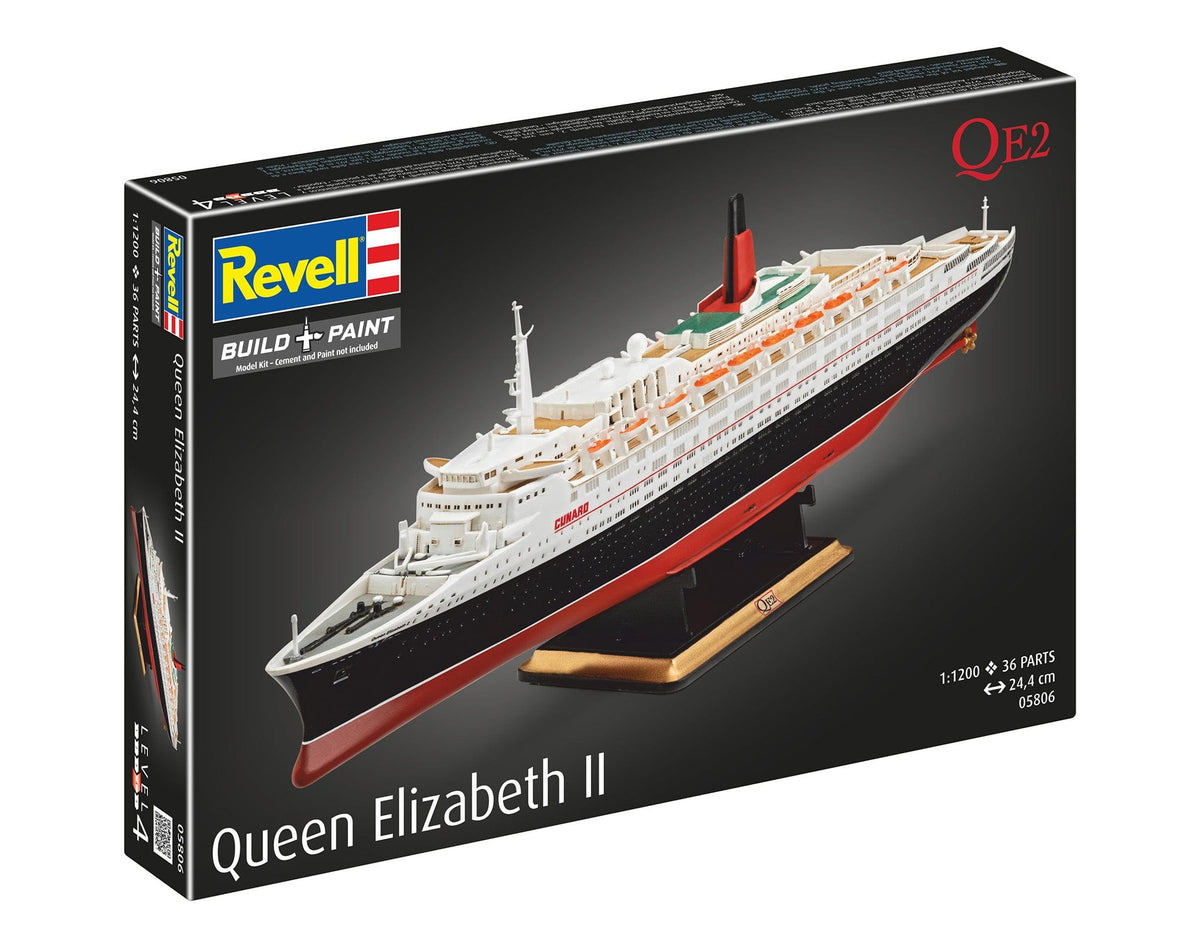 100 - Revell - 05806 - Queen Elizabeth II - box front right angle