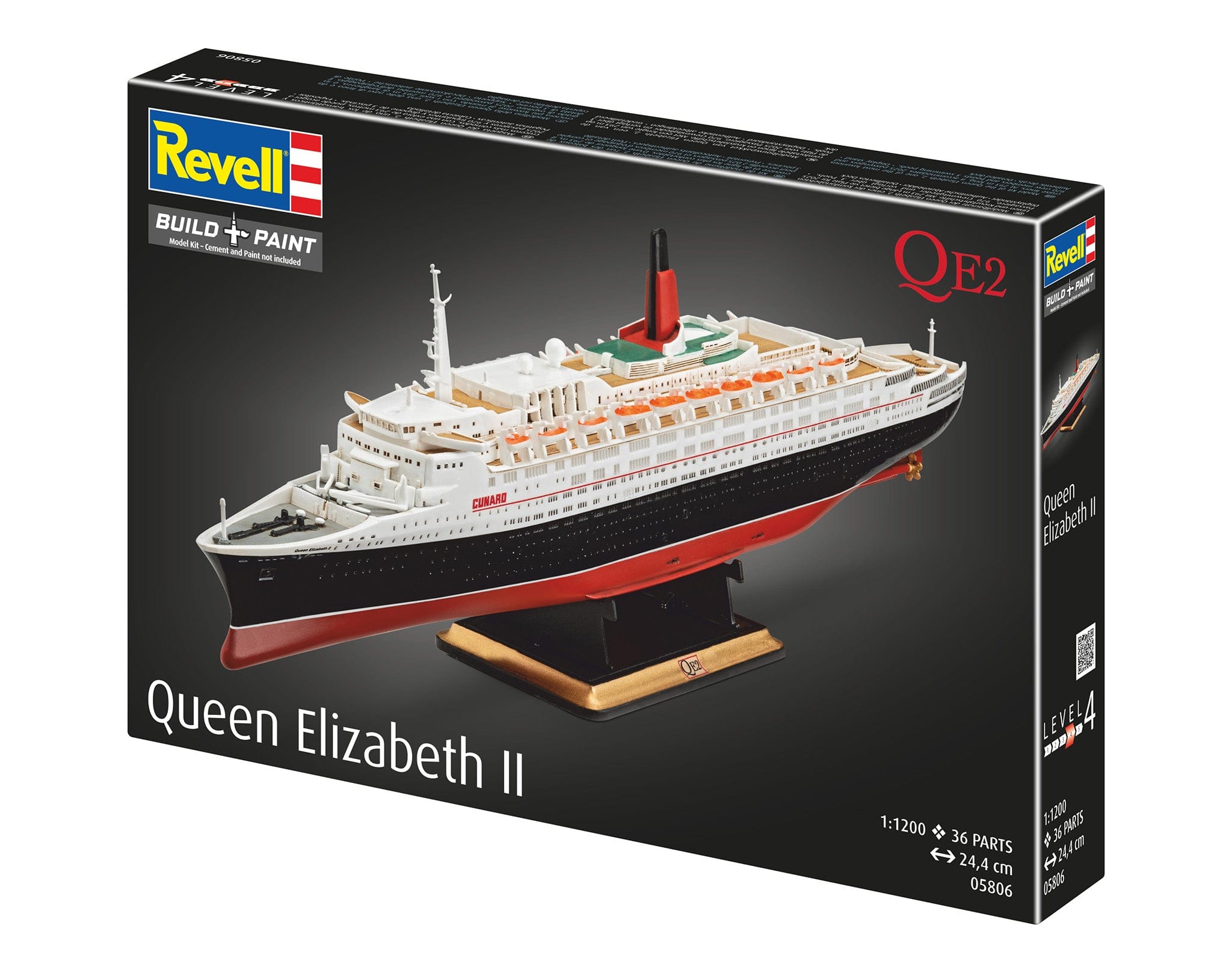 Revell - 05806 - Queen Elizabeth II - box front left angle