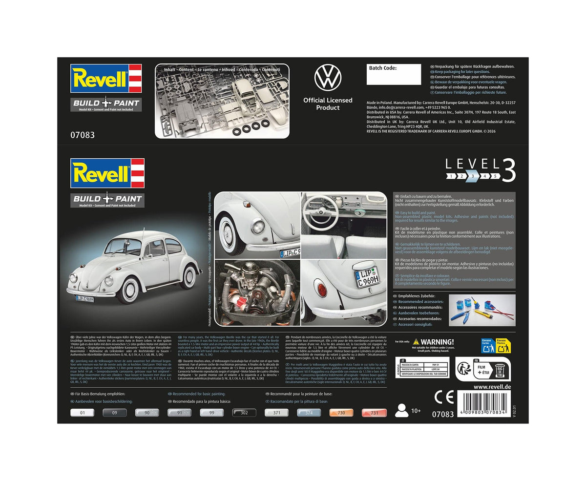 101 - Revell - 07083 - Volkswagen Beetle (1968) - box rear