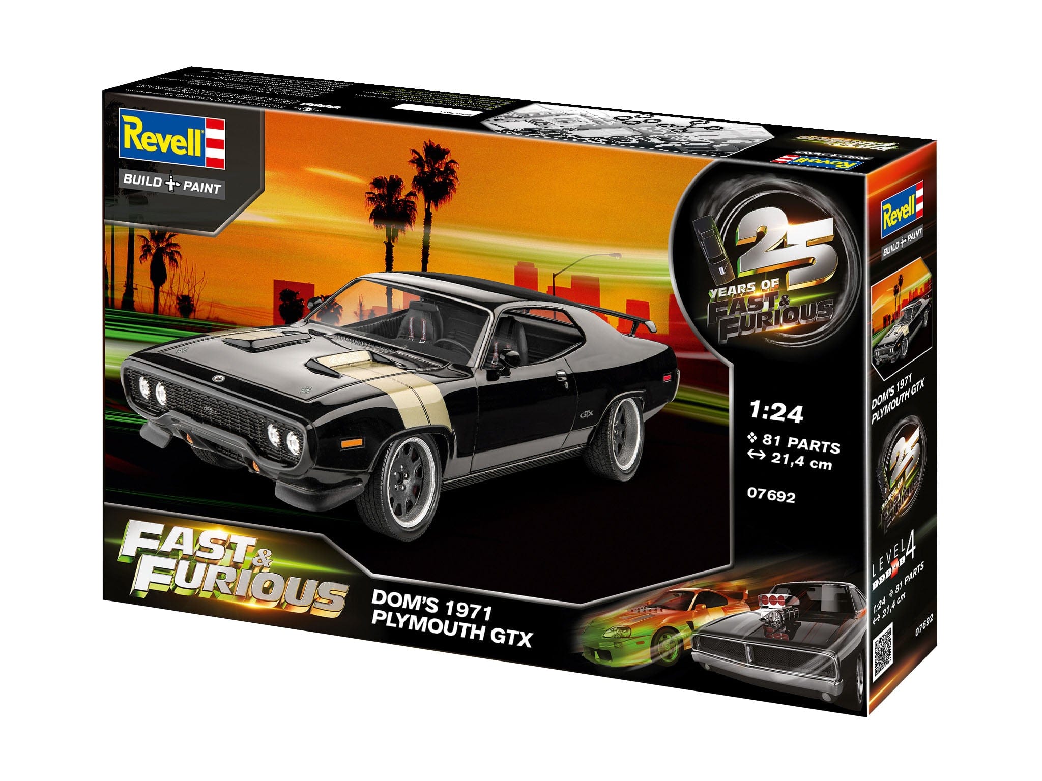 Revell - 07692 - Dominic's 1971 Plymouth GTX [Fast & Furious] - box front left angle
