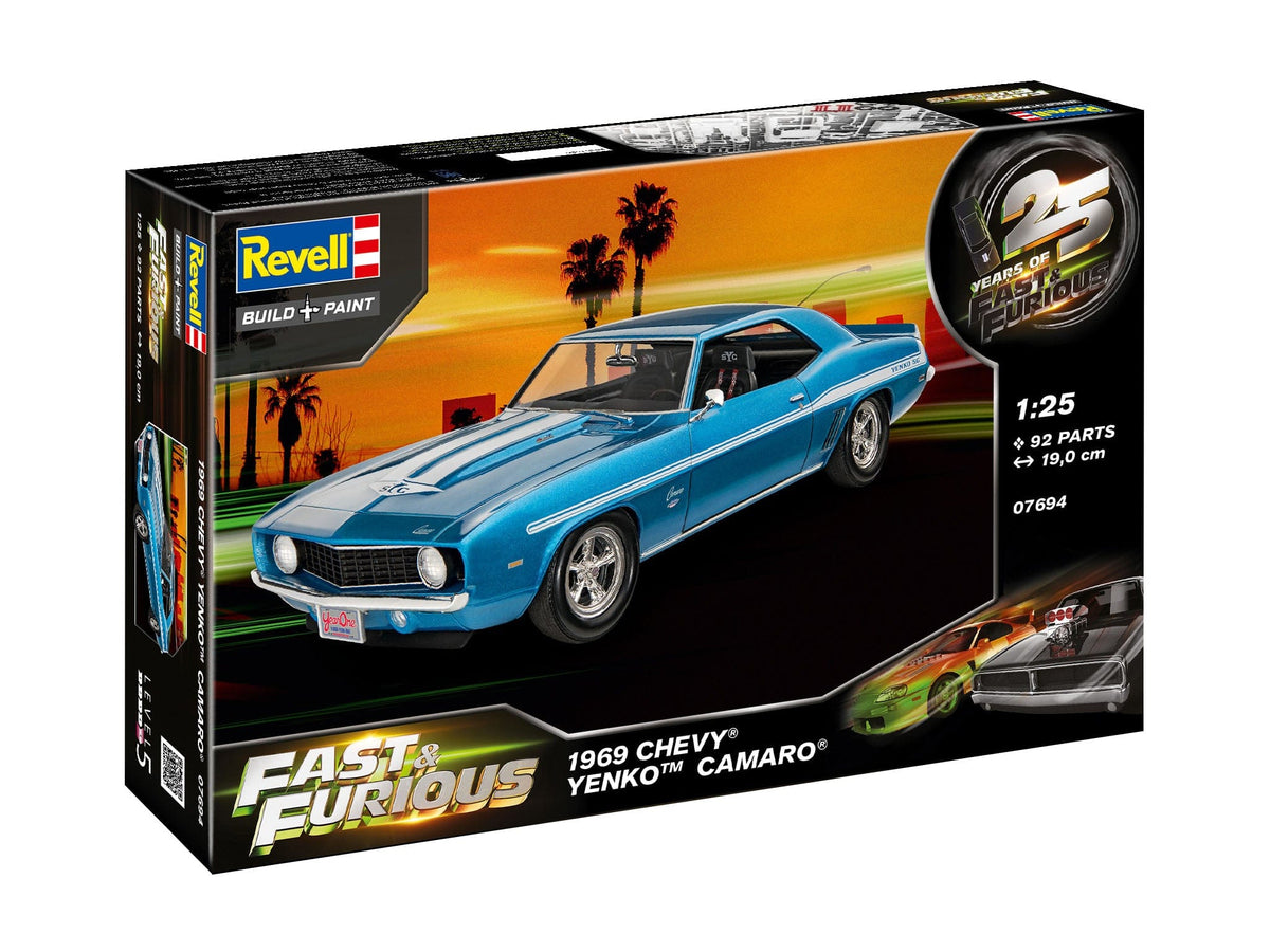 100 - Revell - 07694 - Brian's 1969 Yenko Camaro [Fast & Furious] - box front right angle