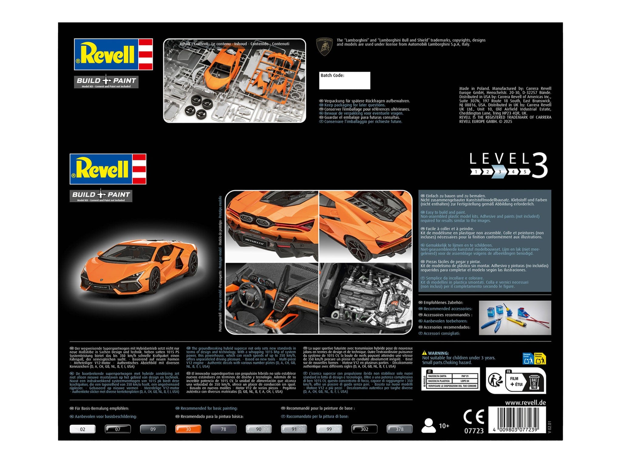 Revell - 07723 - Lamborghini Revuelto - box rear