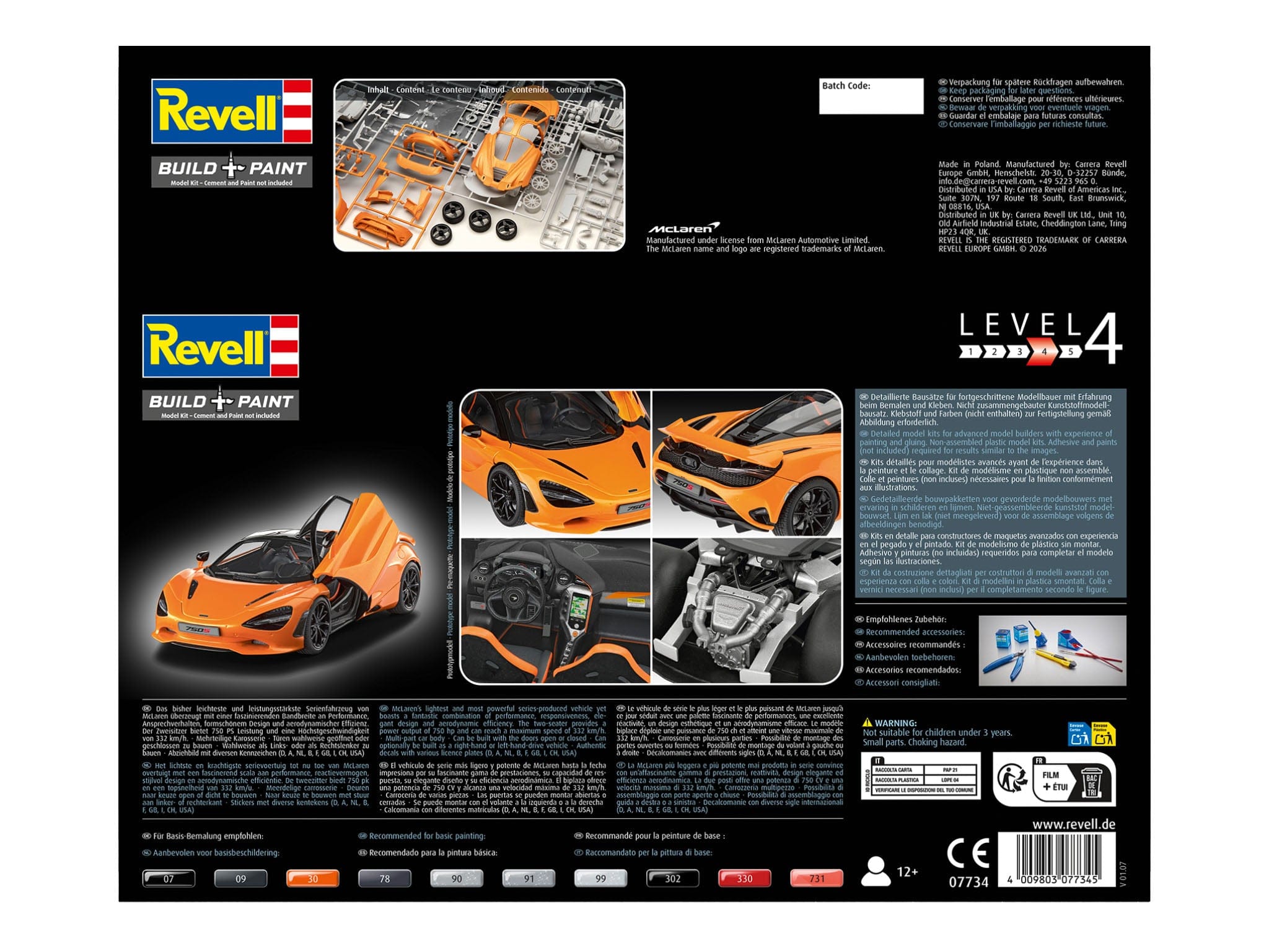 Revell - 07734 - McLaren 750S - box rear