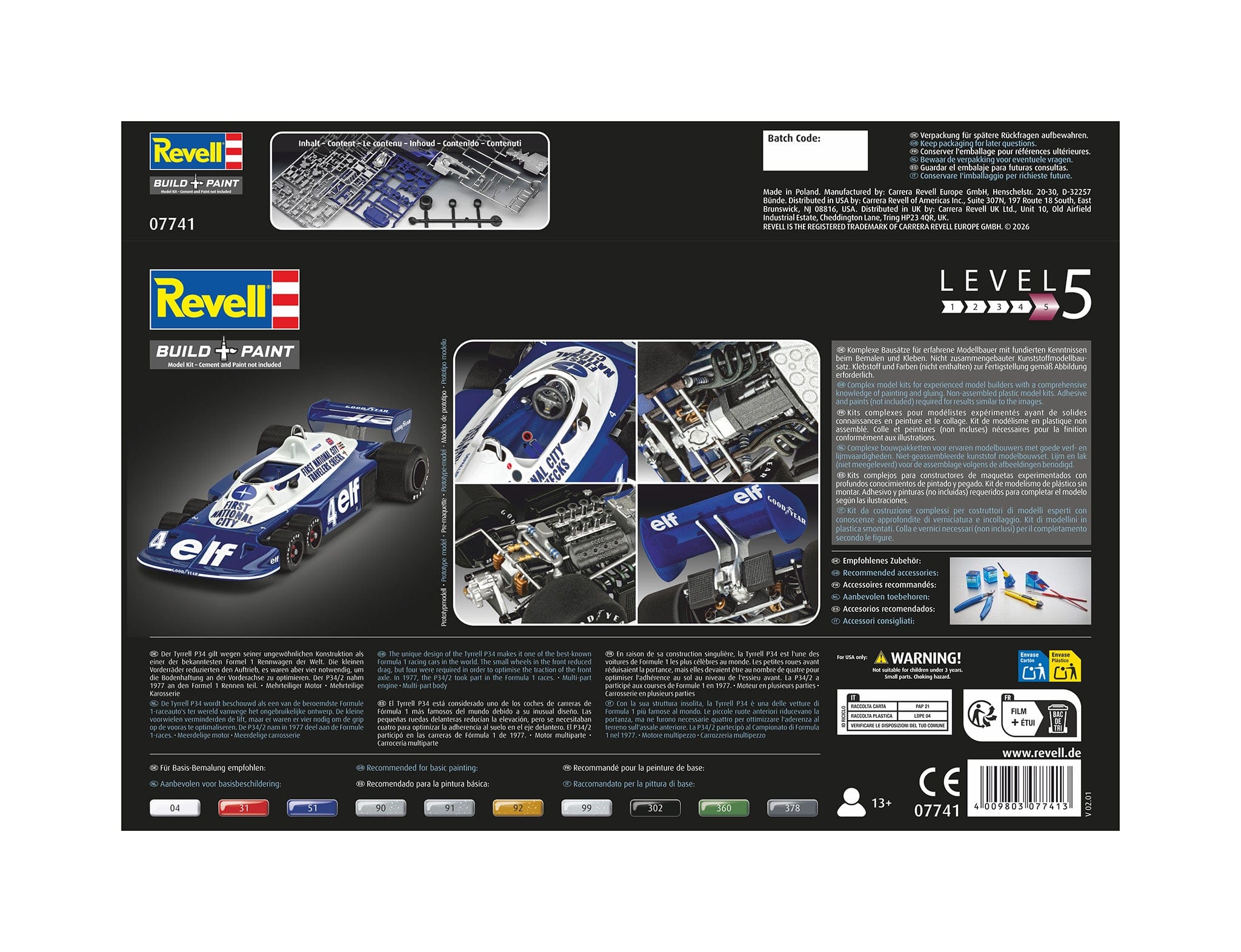 Revell - 07741 - Tyrrell P34/2 - box rear