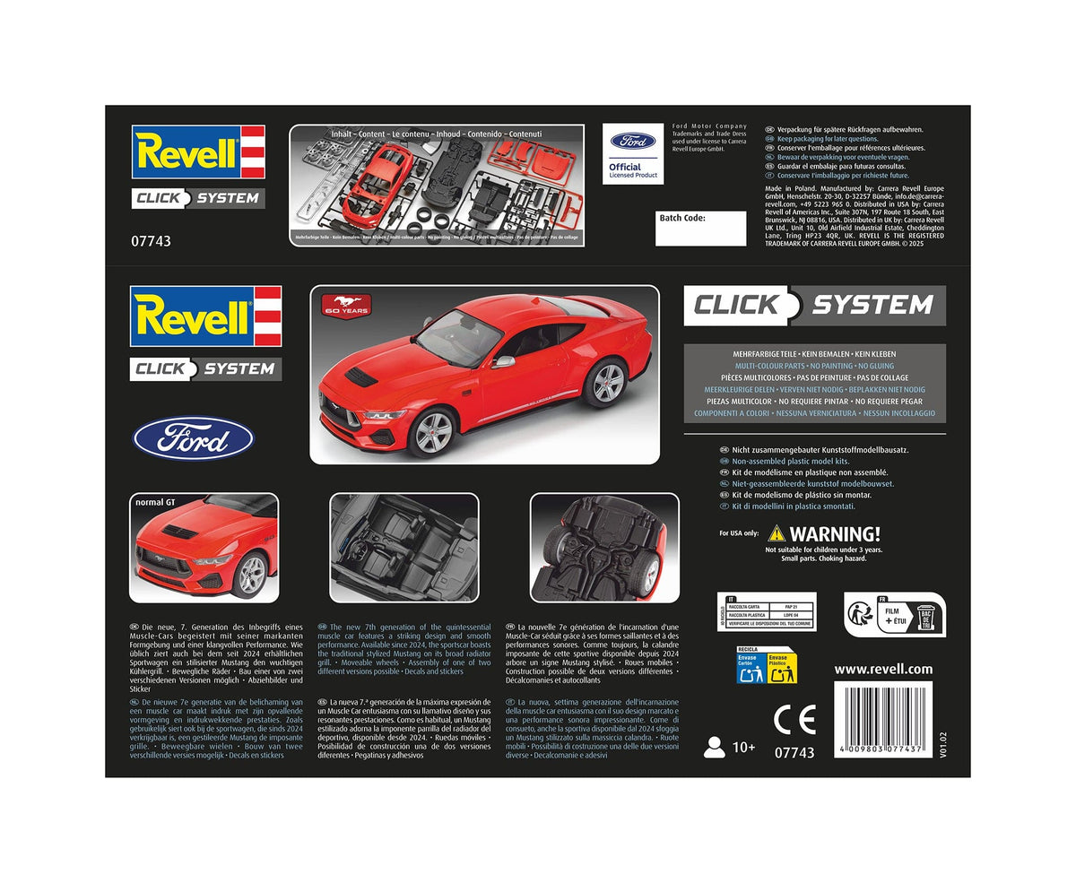101 - Revell - 07743 - Ford Mustang GT (2024) [easy-click] - box rear