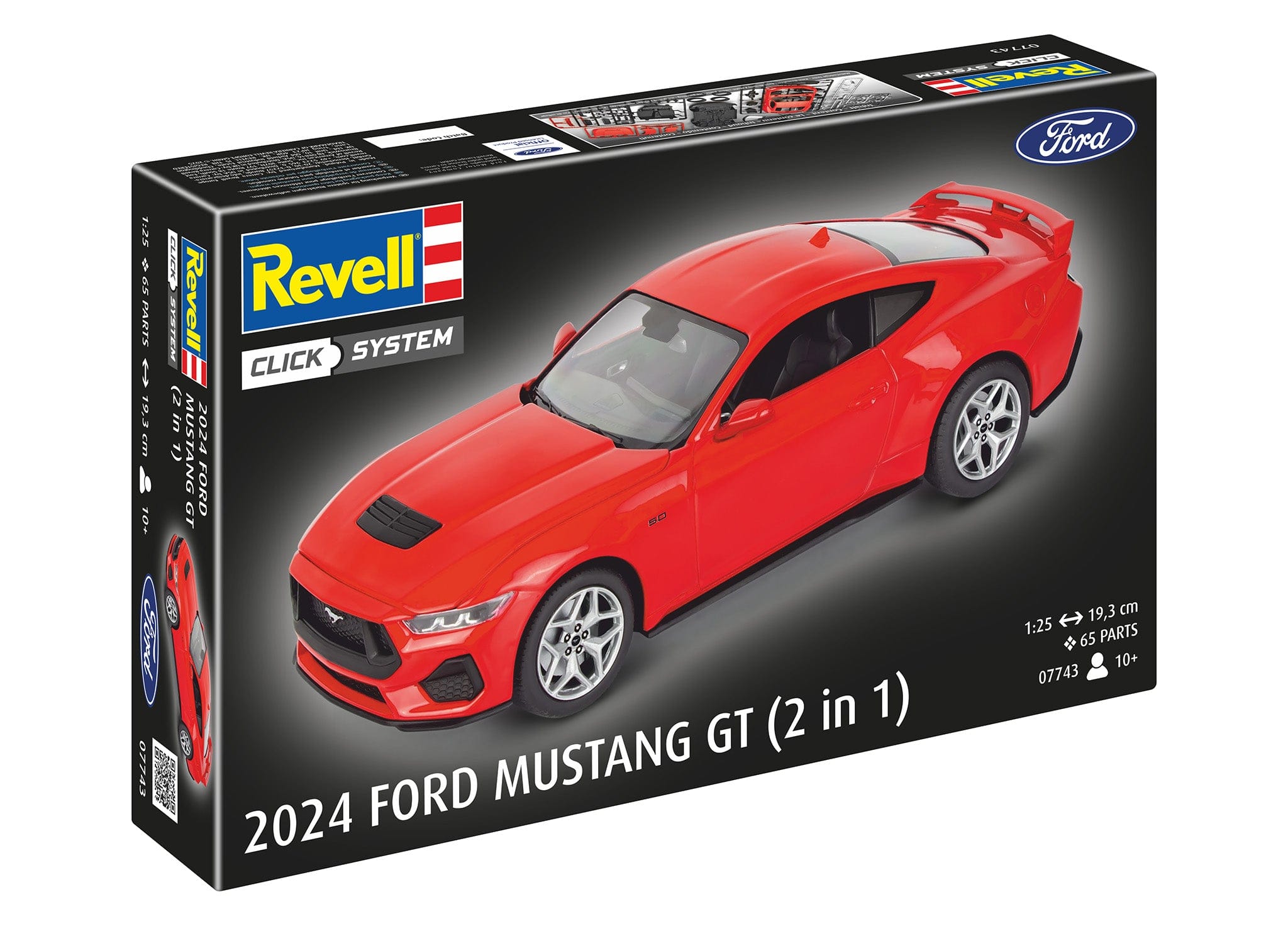 Revell - 07743 - Ford Mustang GT (2024) [easy-click] - box front right angle