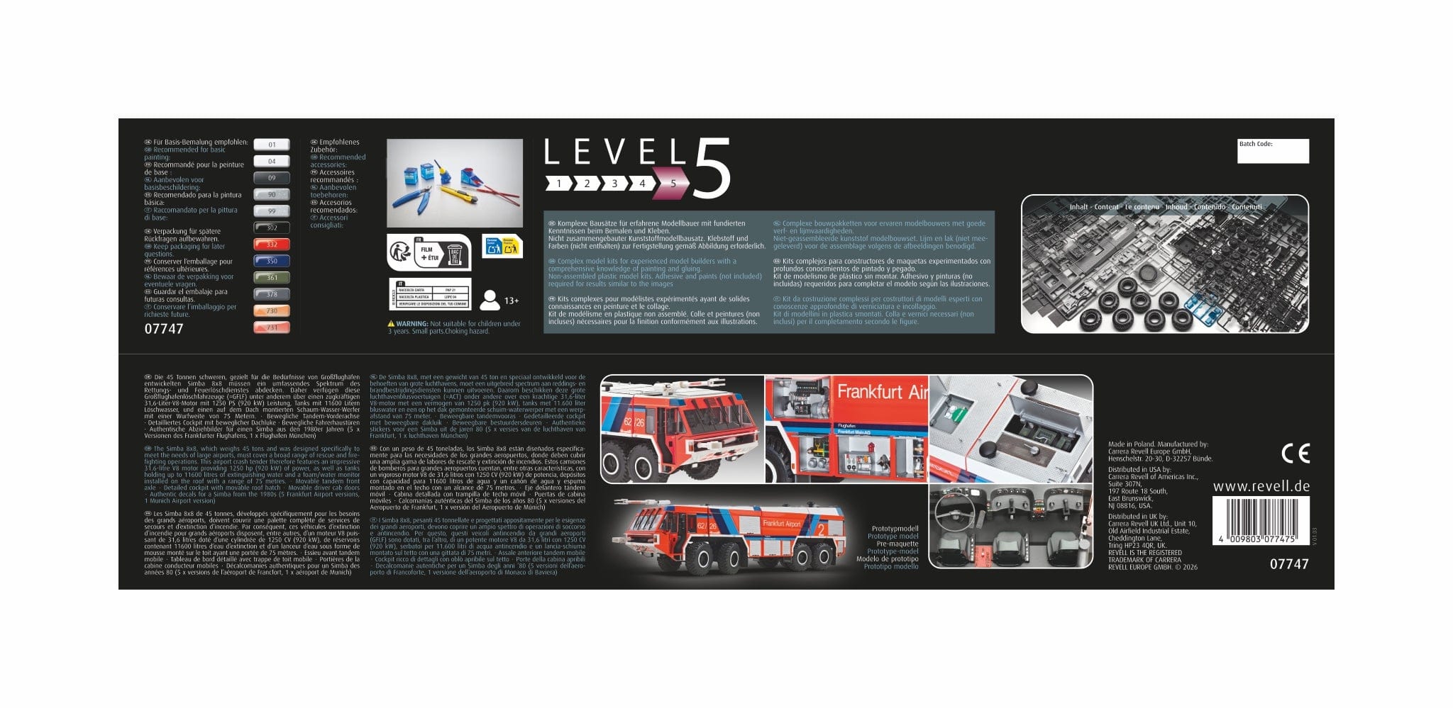 Revell - 07747 - Rosenbauer GFLF Simba 8x8 - box rear