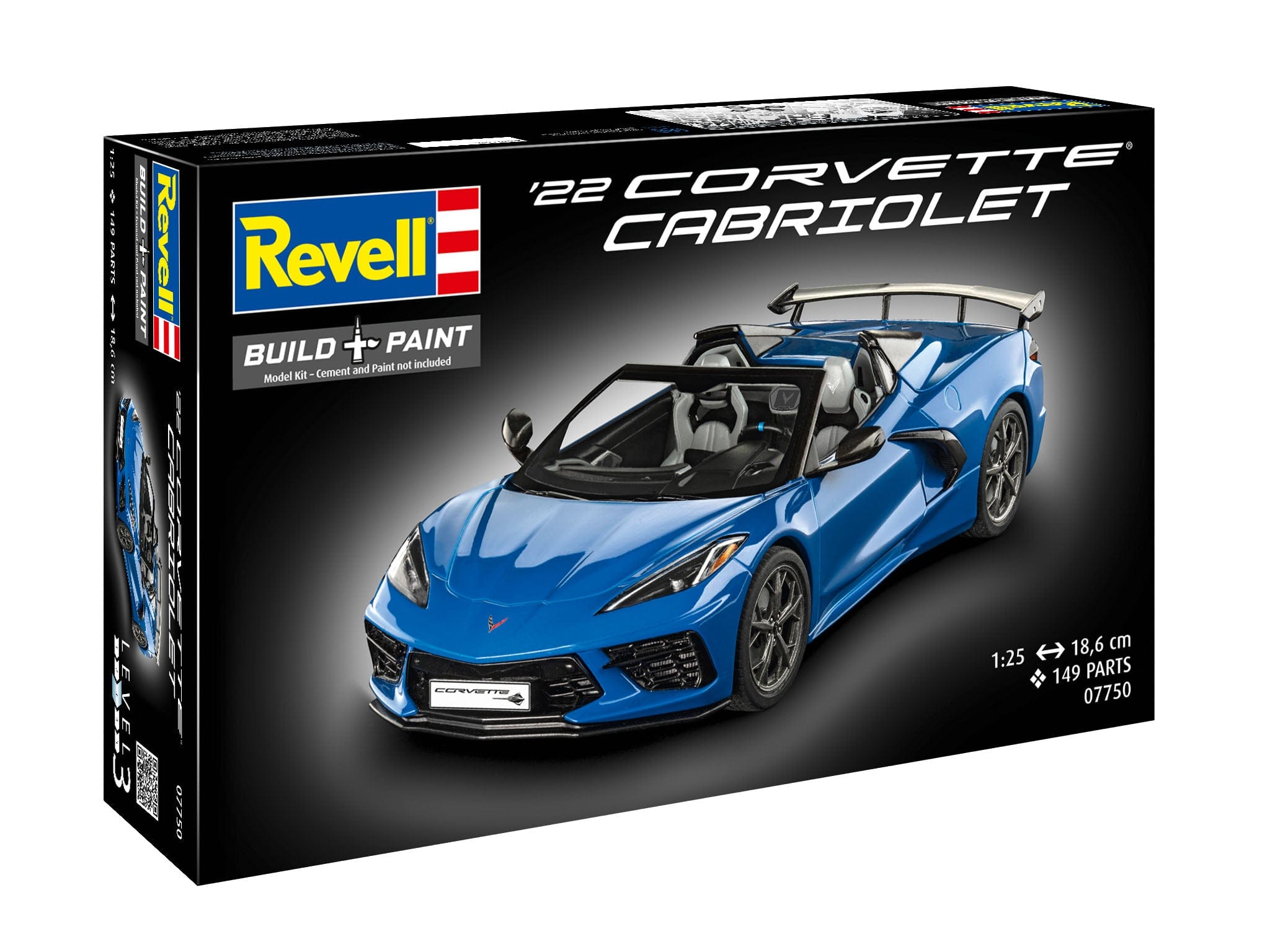 Revell - 07750 - Chevrolet Corvette C8 Cabriolet (2022) - box front right angle