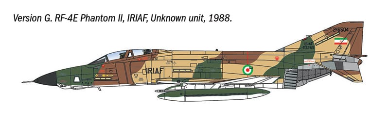 Italeri - 1477 - McDonnell Douglas RF-4C/E Phantom II - paint schemes