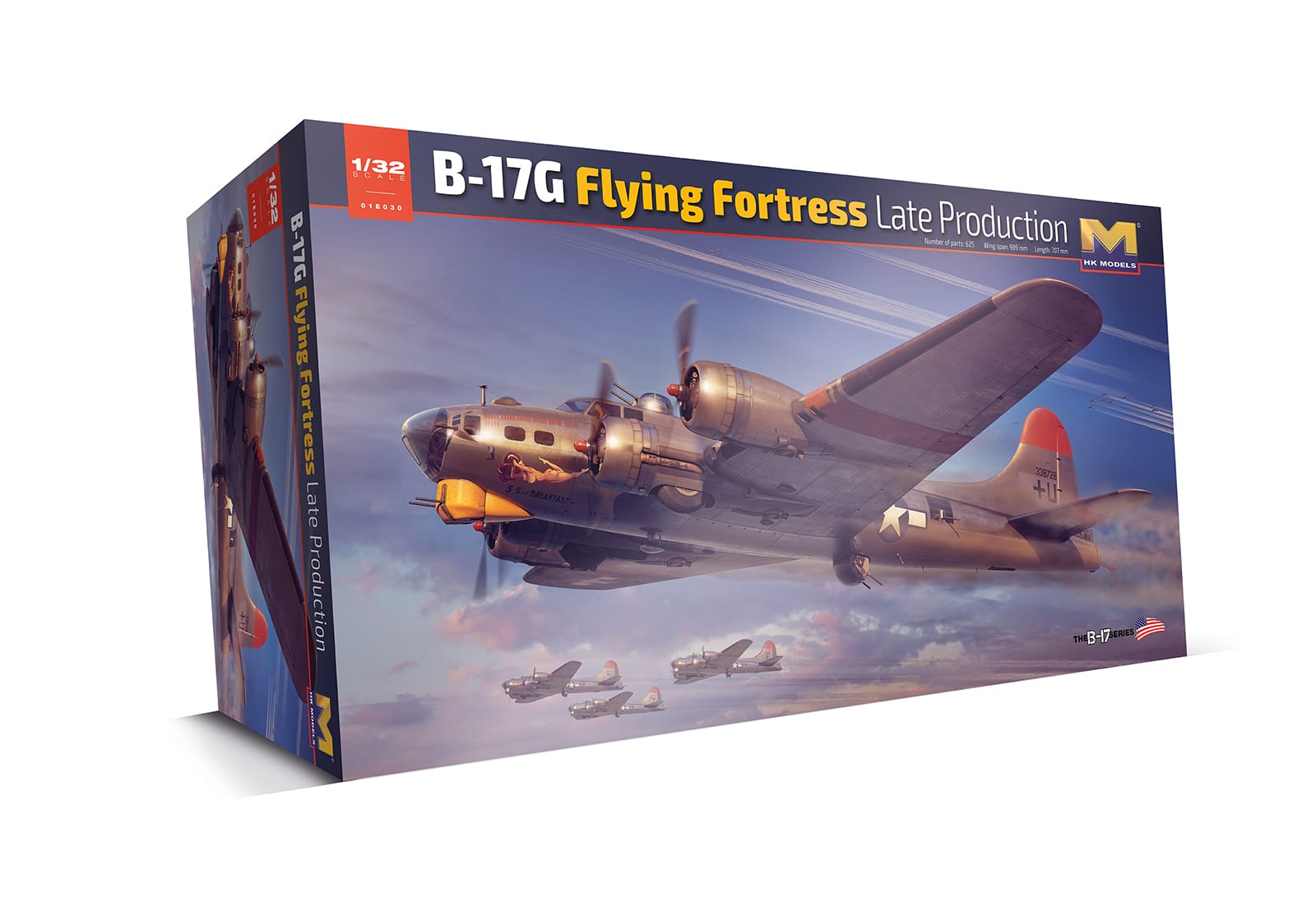 HK Models - 01E030 - Boeing B-17G Flying Fortress (late) - box front right angle