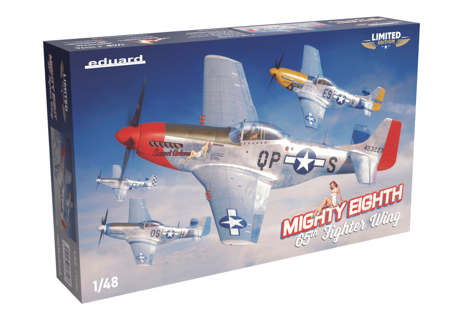 Eduard - 11196 - North American P-51D Mustang ‘Mighty Eighth - 65th Fighter Wing’ - box front left angle