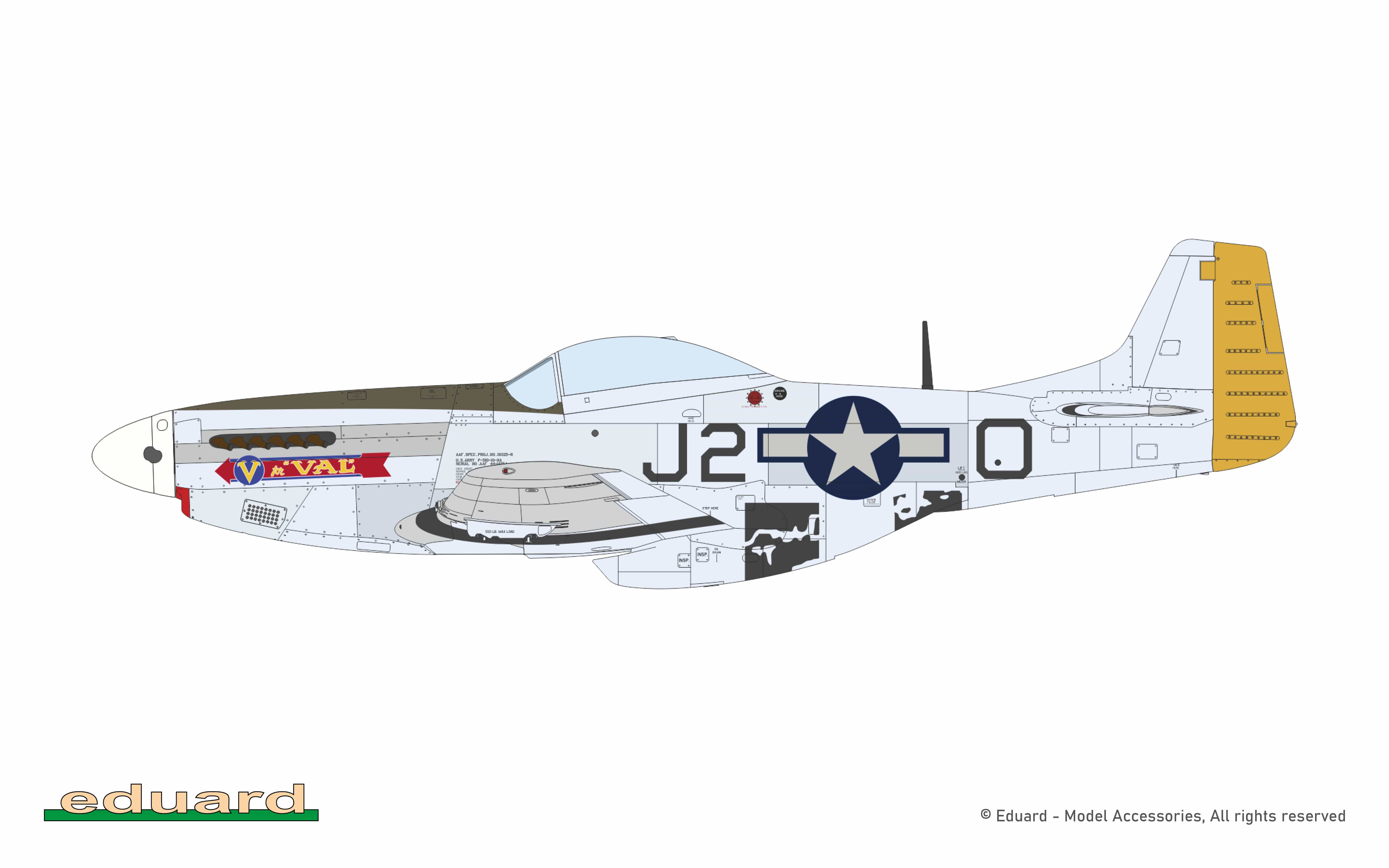 Eduard - 11196 - North American P-51D Mustang ‘Mighty Eighth - 65th Fighter Wing’ - paint schemes - P-51D-10NA, 44-14354, Lt. Phillip D. Gossard, 435th FS, 479st FG, 8th AF, Wattisham, United Kingdom, October 1944