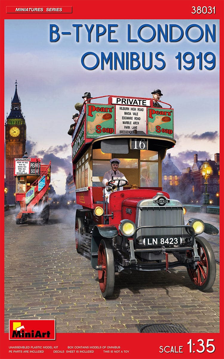 010 - Miniart - 38031 - LGOC B-Type London Omnibus (1919) - primary image