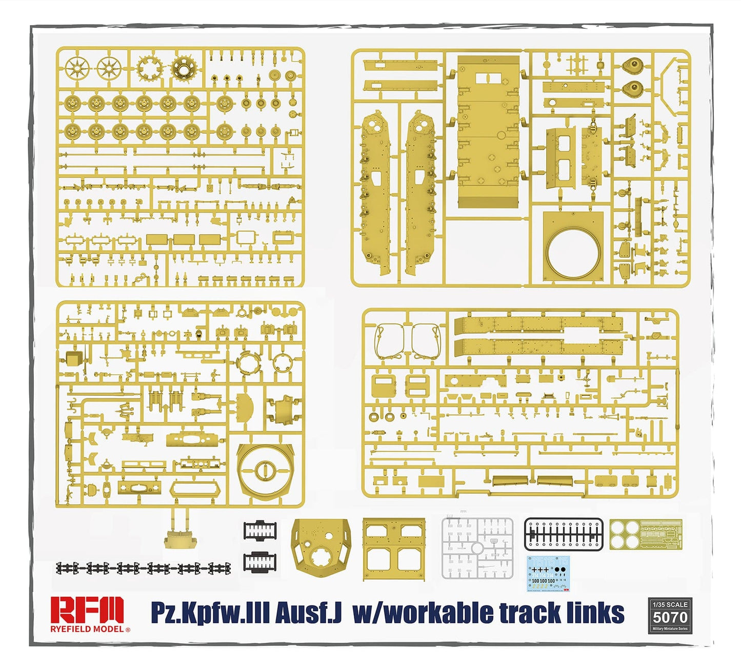 200 - Rye Field Model - 5070 - Pz.Kpfw. III Ausf. J - sprue