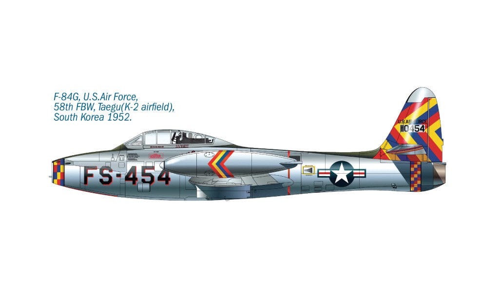 Italeri - 1321 - Republic F-84E/G Thunderjet - paint schemes