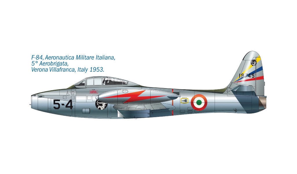 Italeri - 1321 - Republic F-84E/G Thunderjet - paint schemes